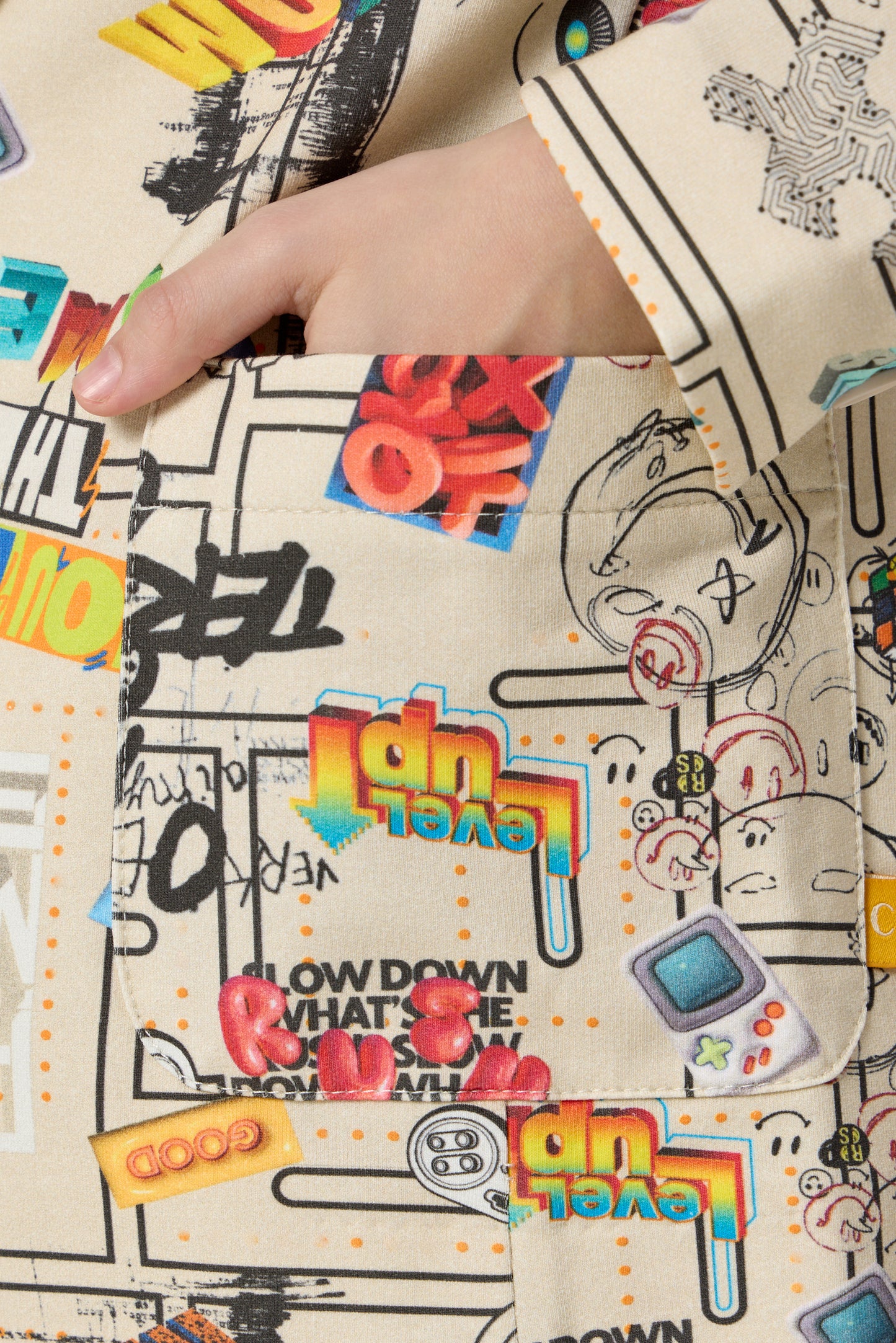 AOP Blazer, branded print