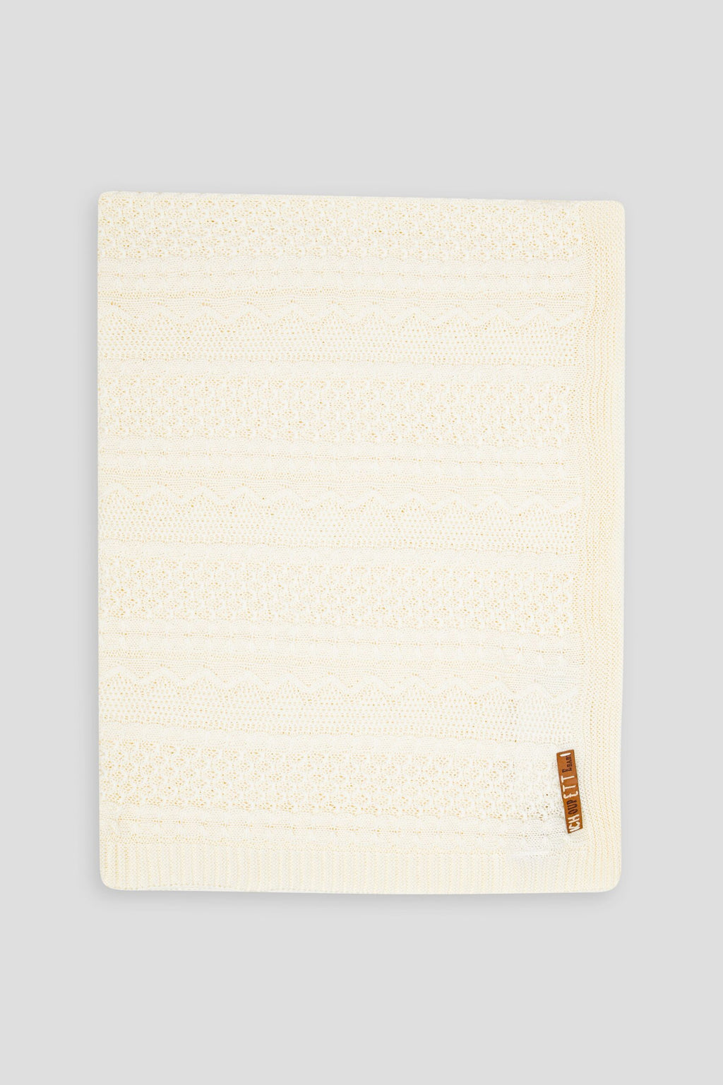 Ecru Knitted Blanket