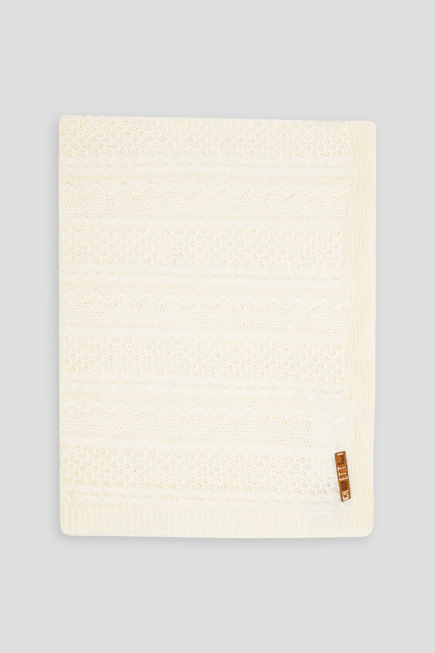 Ecru Knitted Blanket