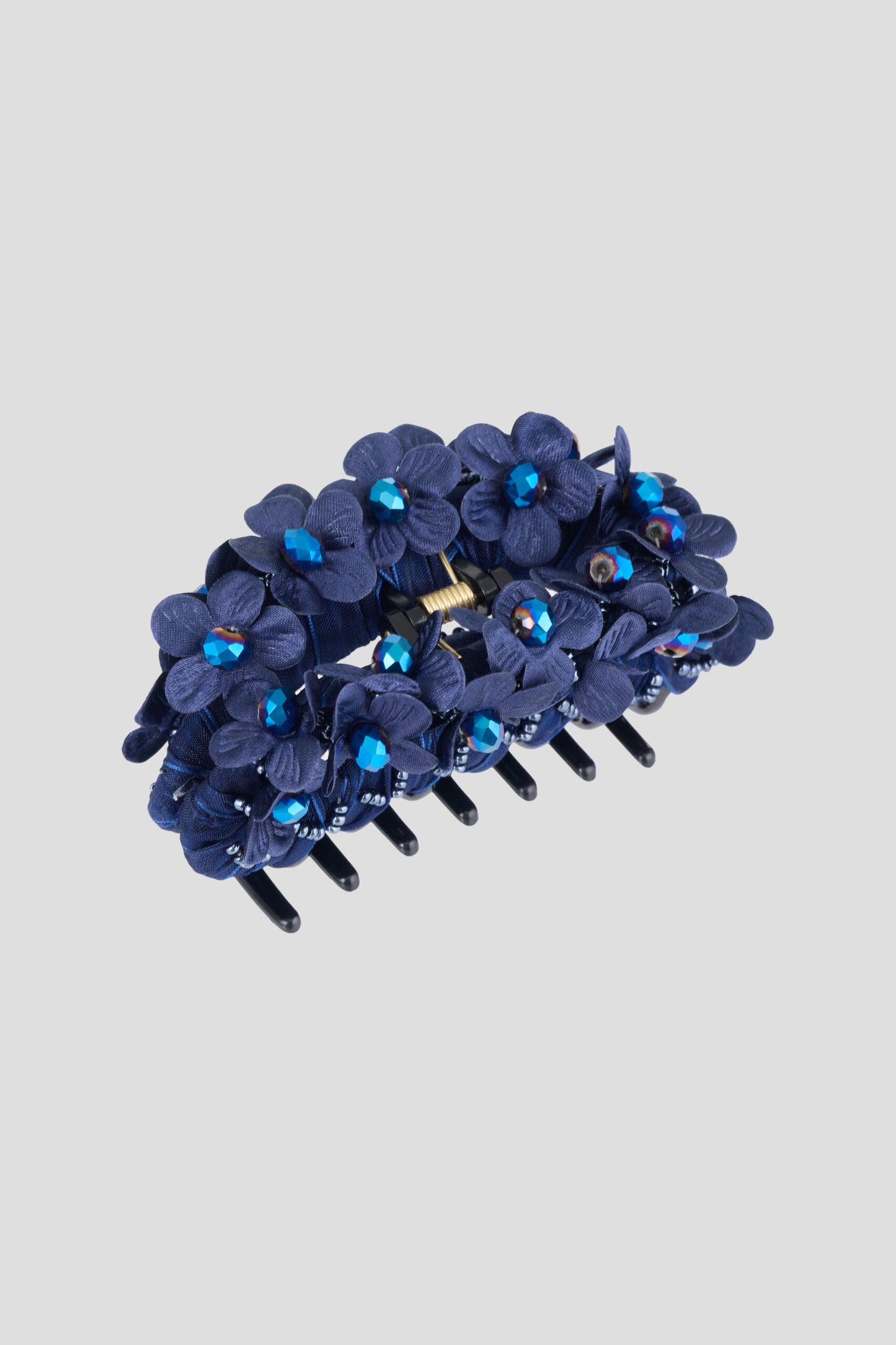 3D Flowers Hair Clutcher, blue