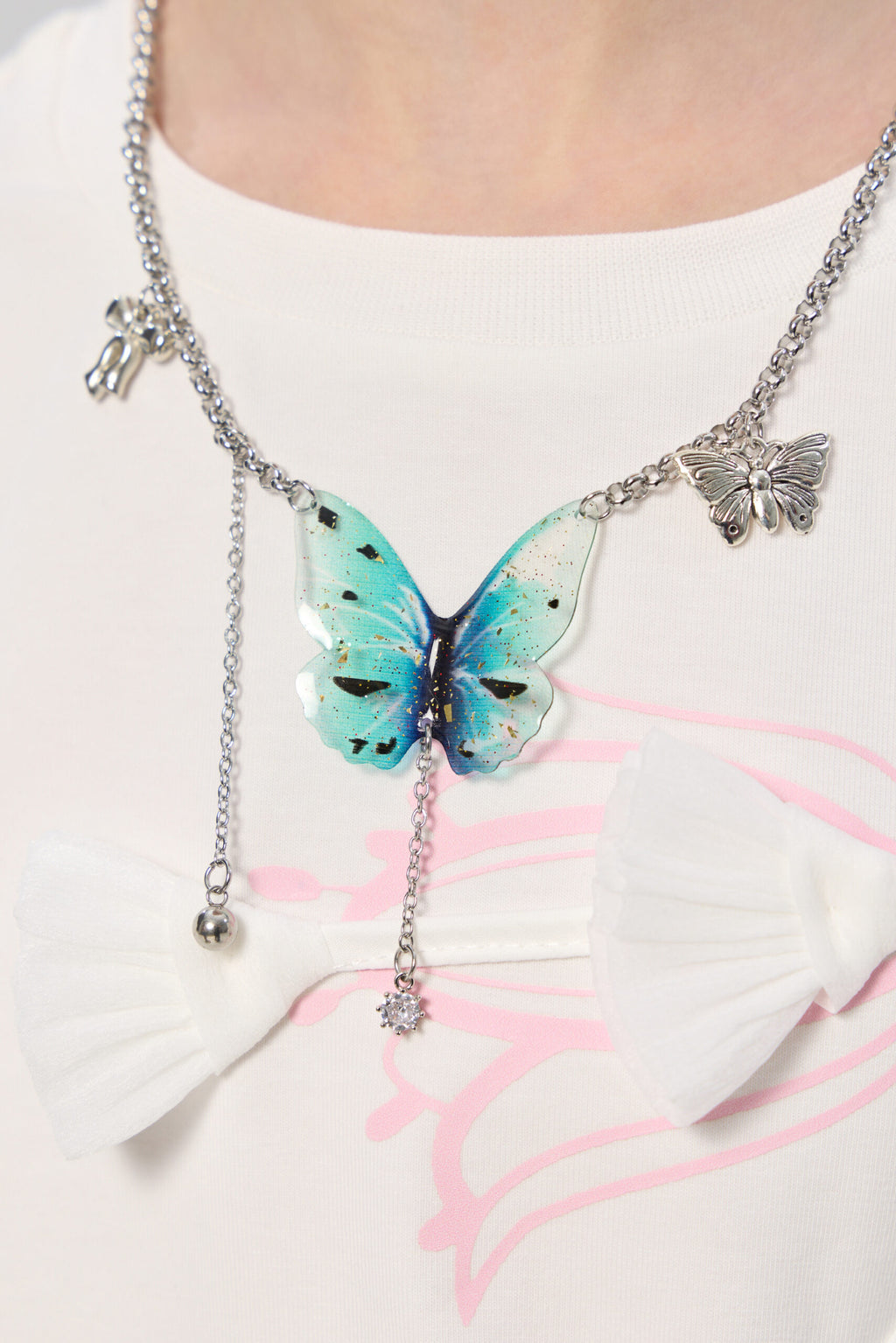 Necklace with a butterfly