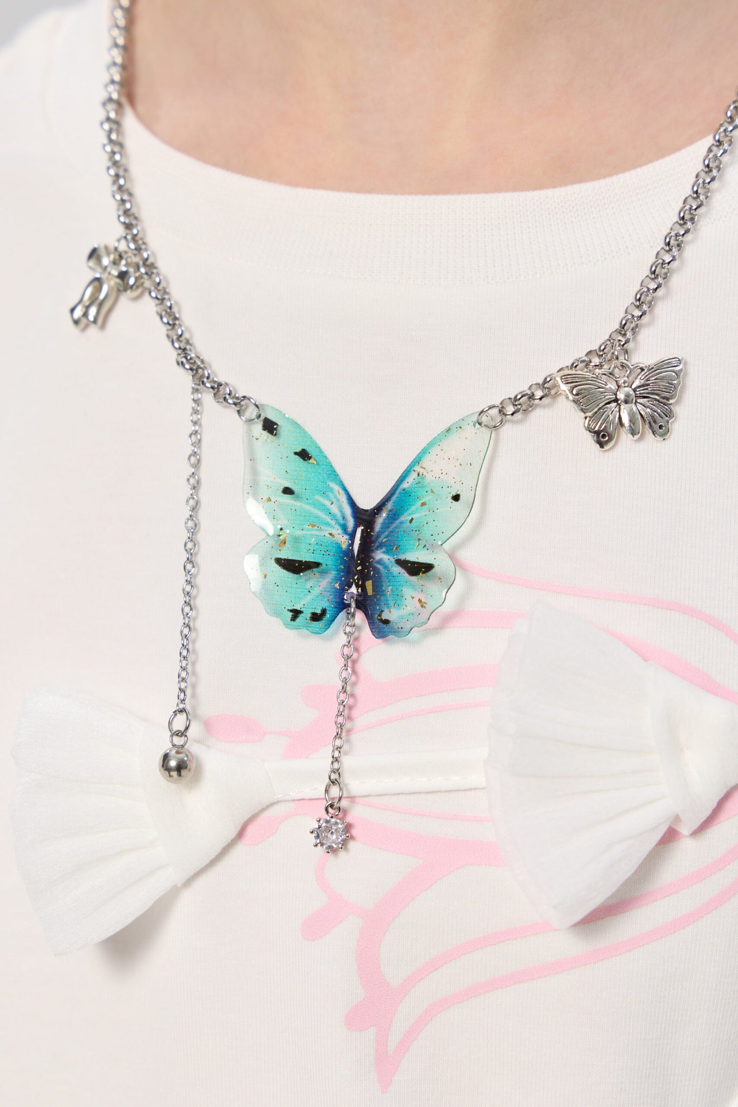 Necklace with a butterfly