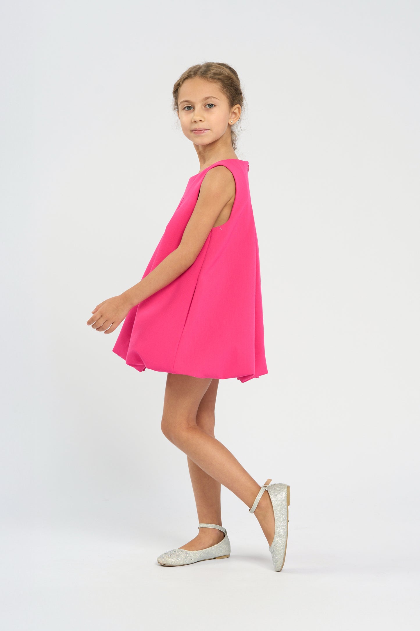 A-line Dress, bright pink