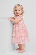 Laced Dress with a multi-tiered skirt