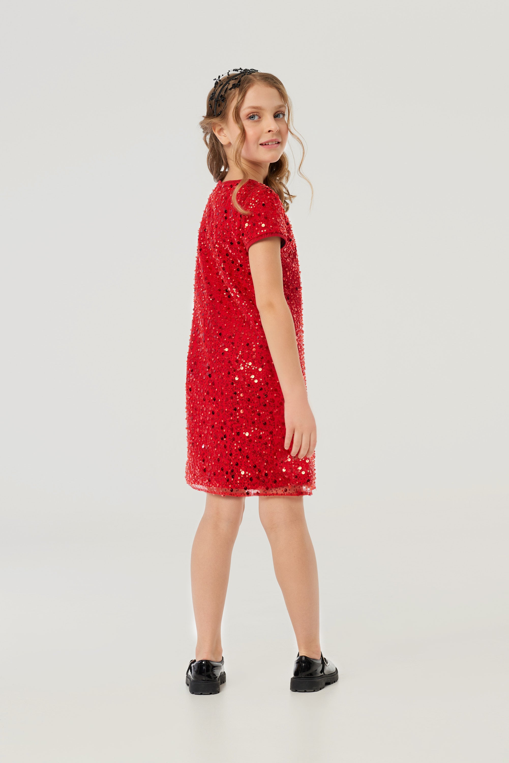 A-Silhouette Sequins Coctail Dress
