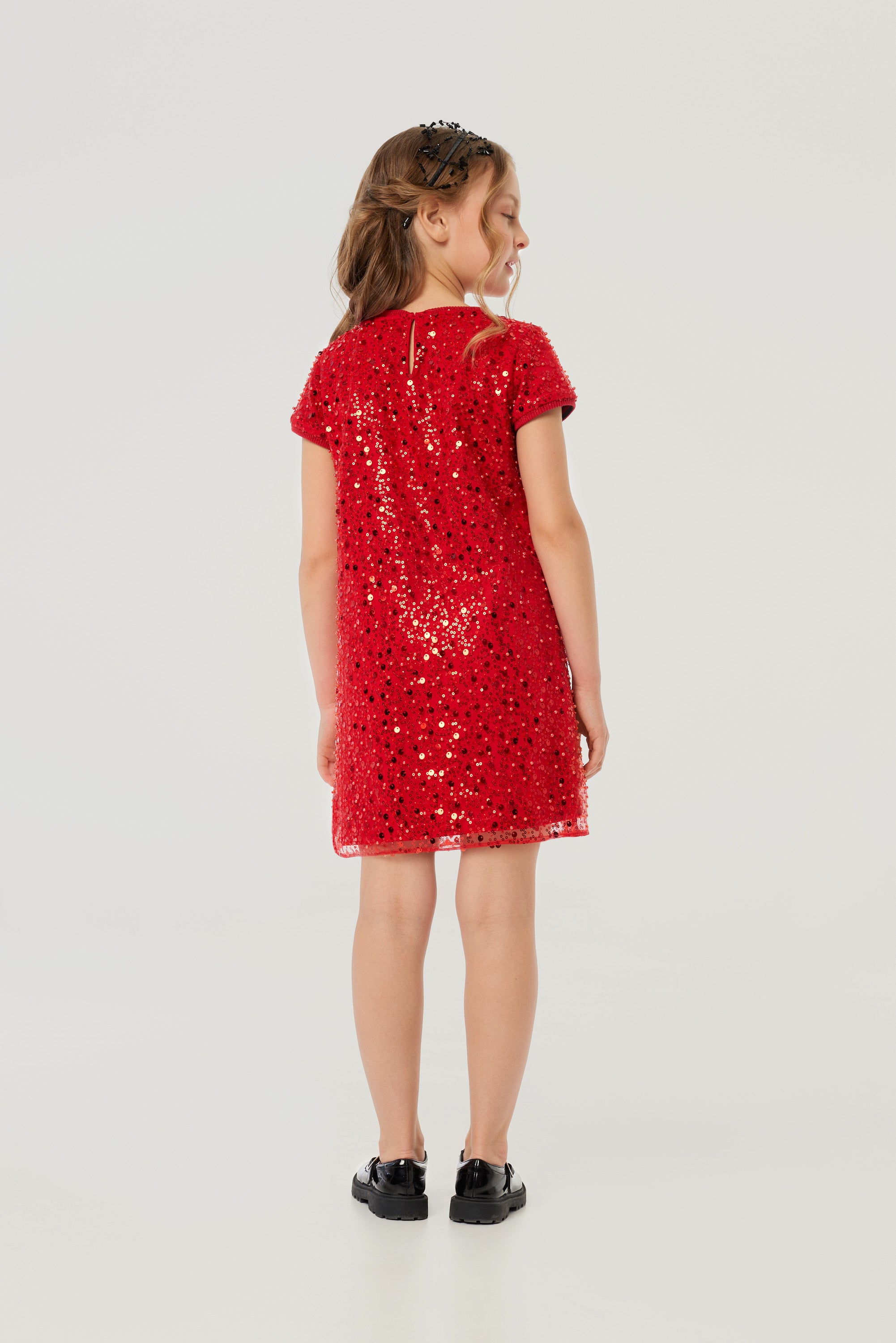 A-Silhouette Sequins Coctail Dress