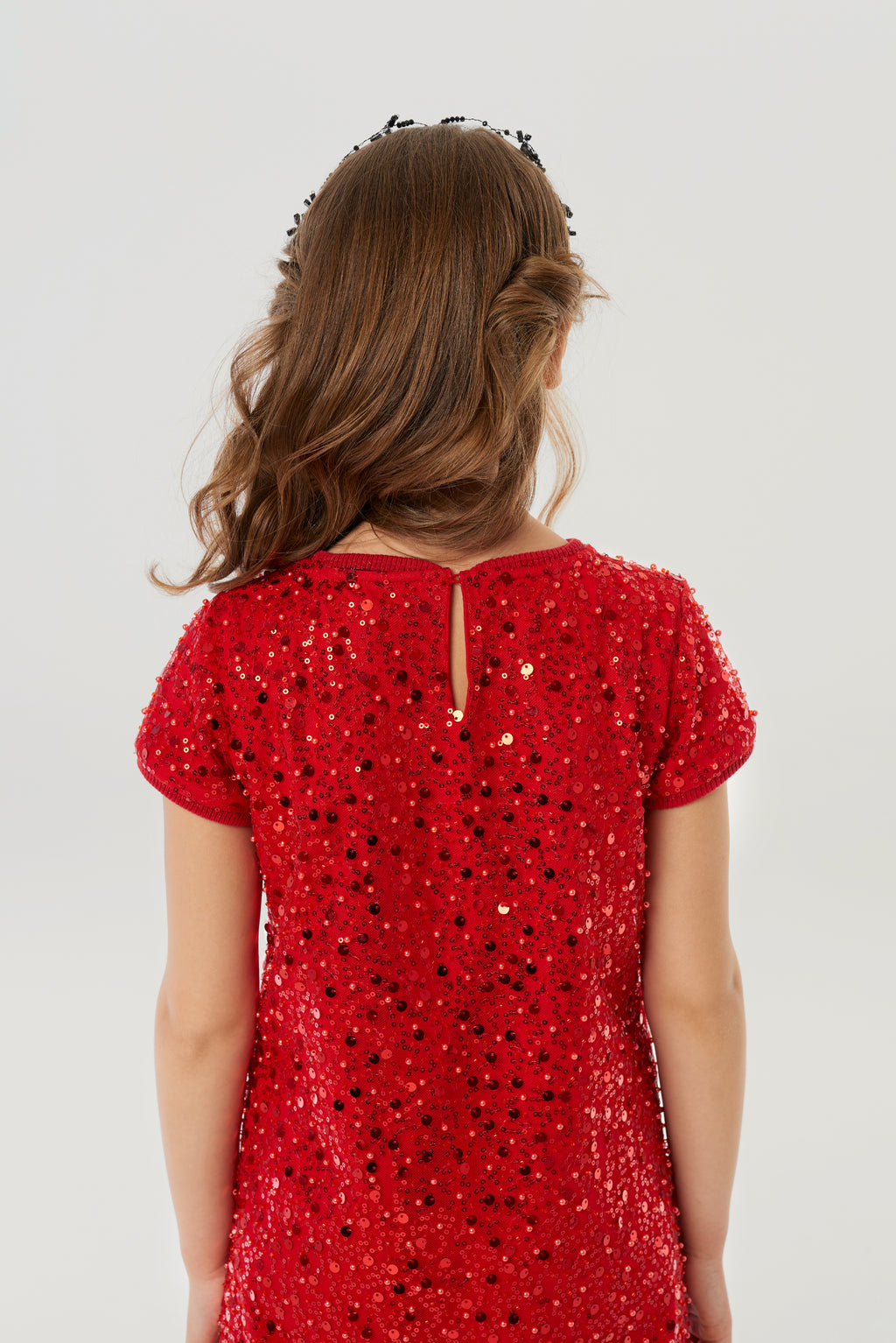 A-Silhouette Sequins Coctail Dress