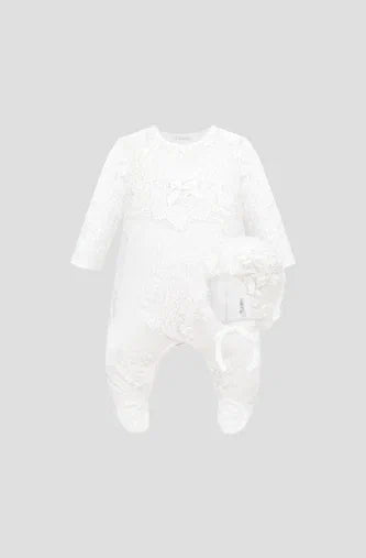 Lace Decorated Set (Overall and Bonnet)