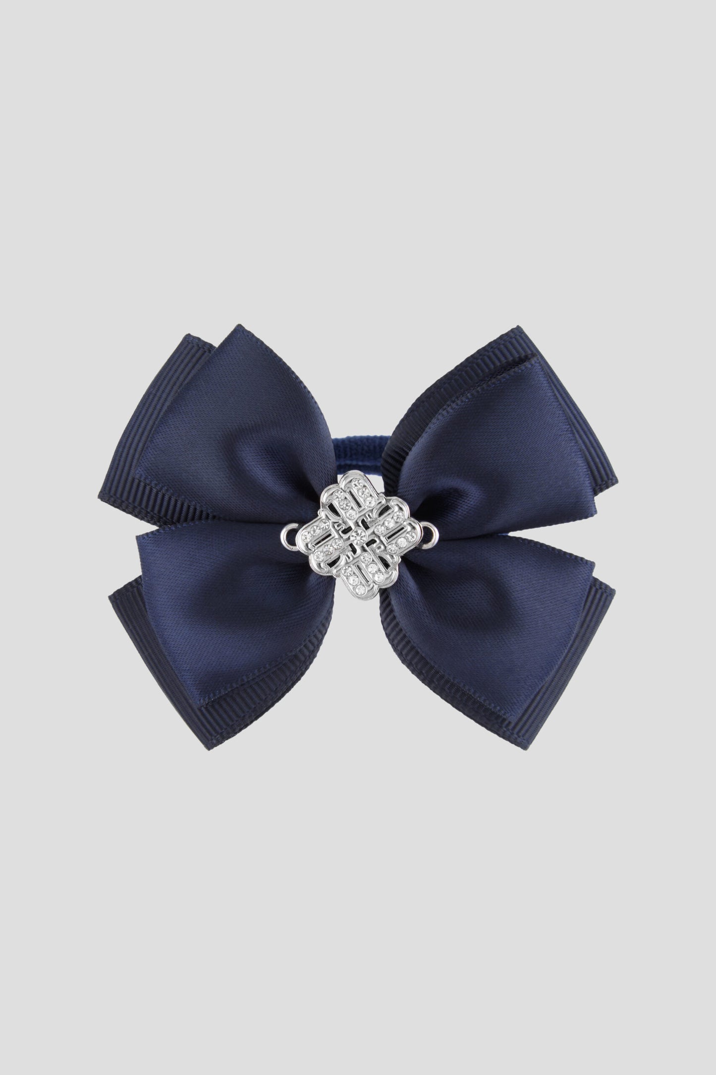 Blue Bow Hairband with Crystal Logo