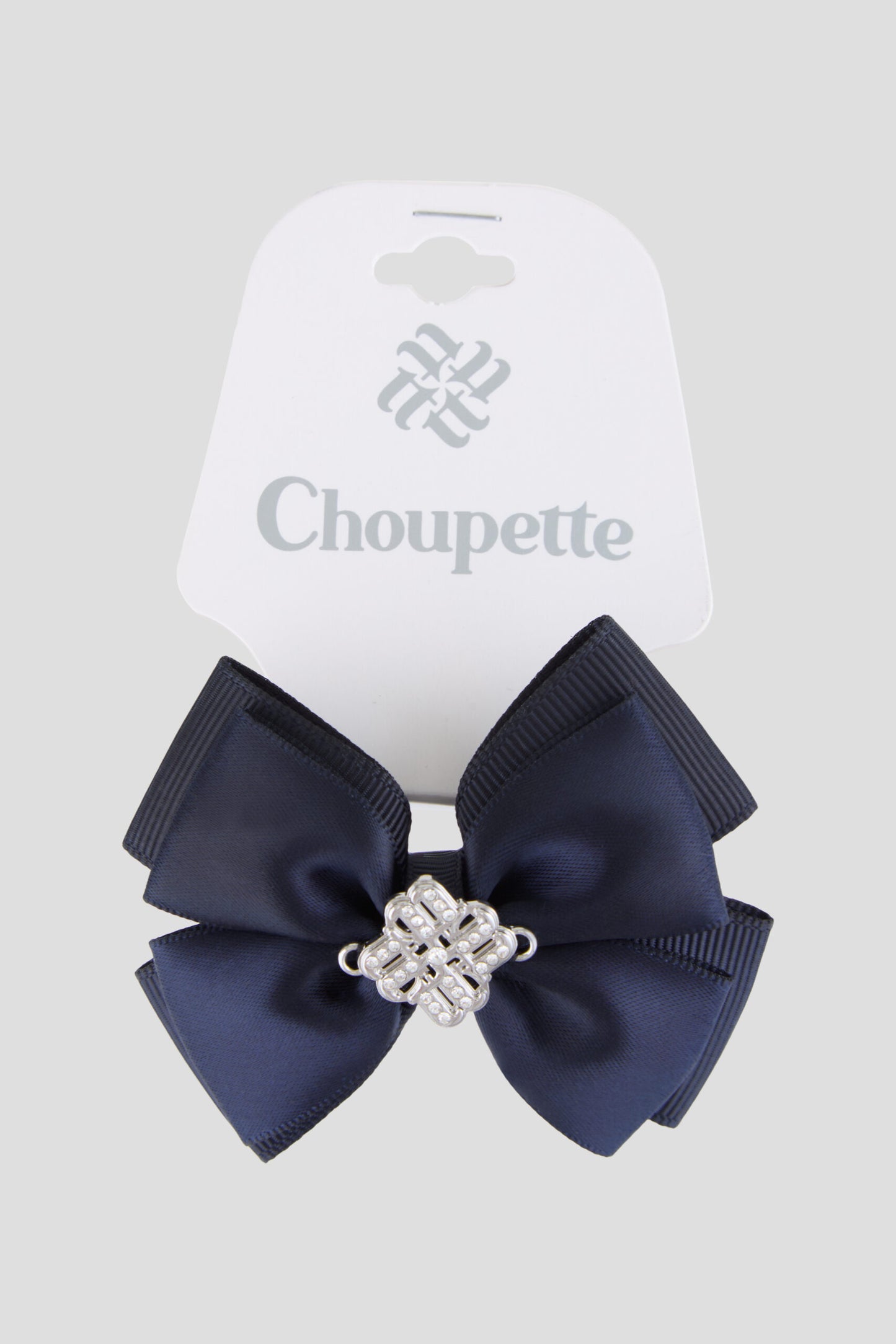 Blue Bow Hairband with Crystal Logo