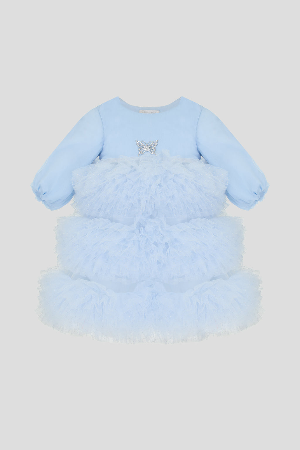 Light Blue Fluffy Skirt Dress