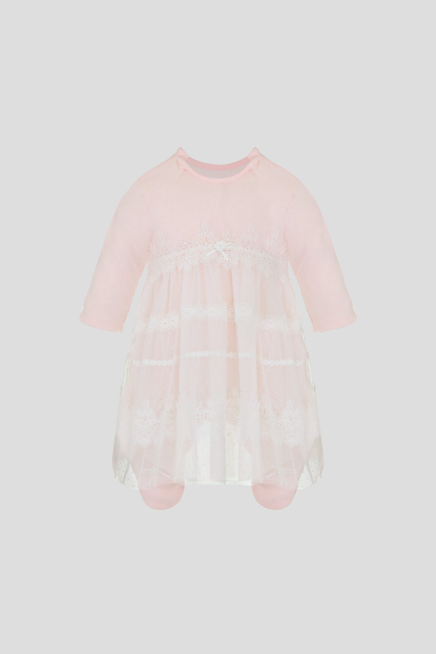 Elegant Princess Set with French laces, pink