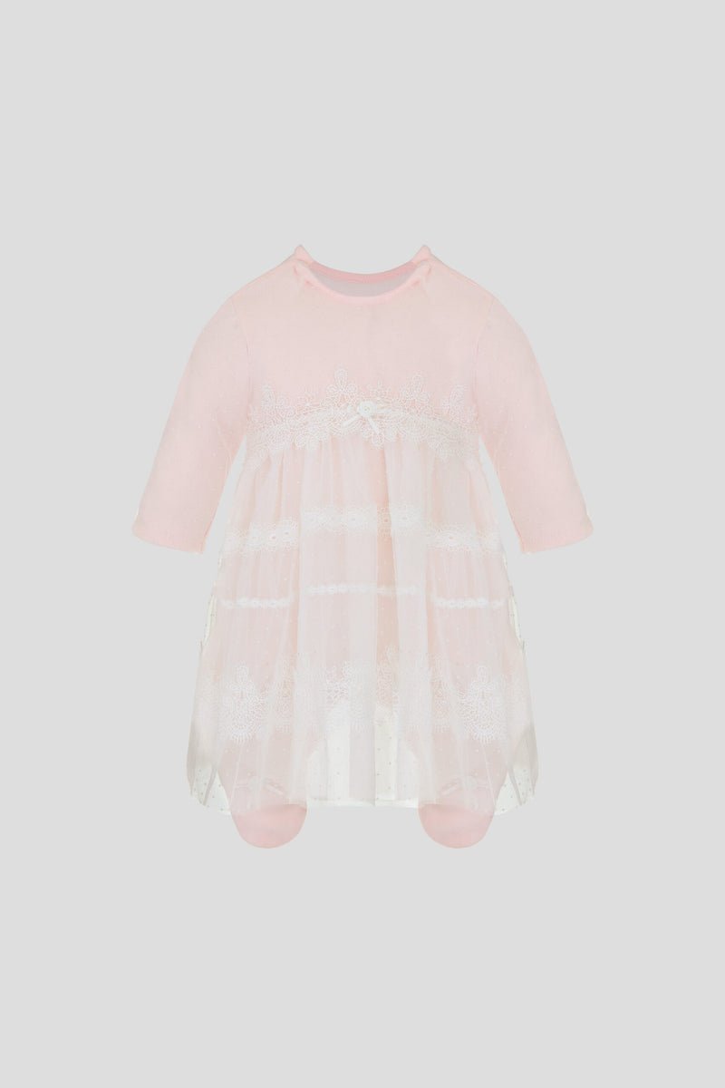 Elegant Princess Set with French laces, pink