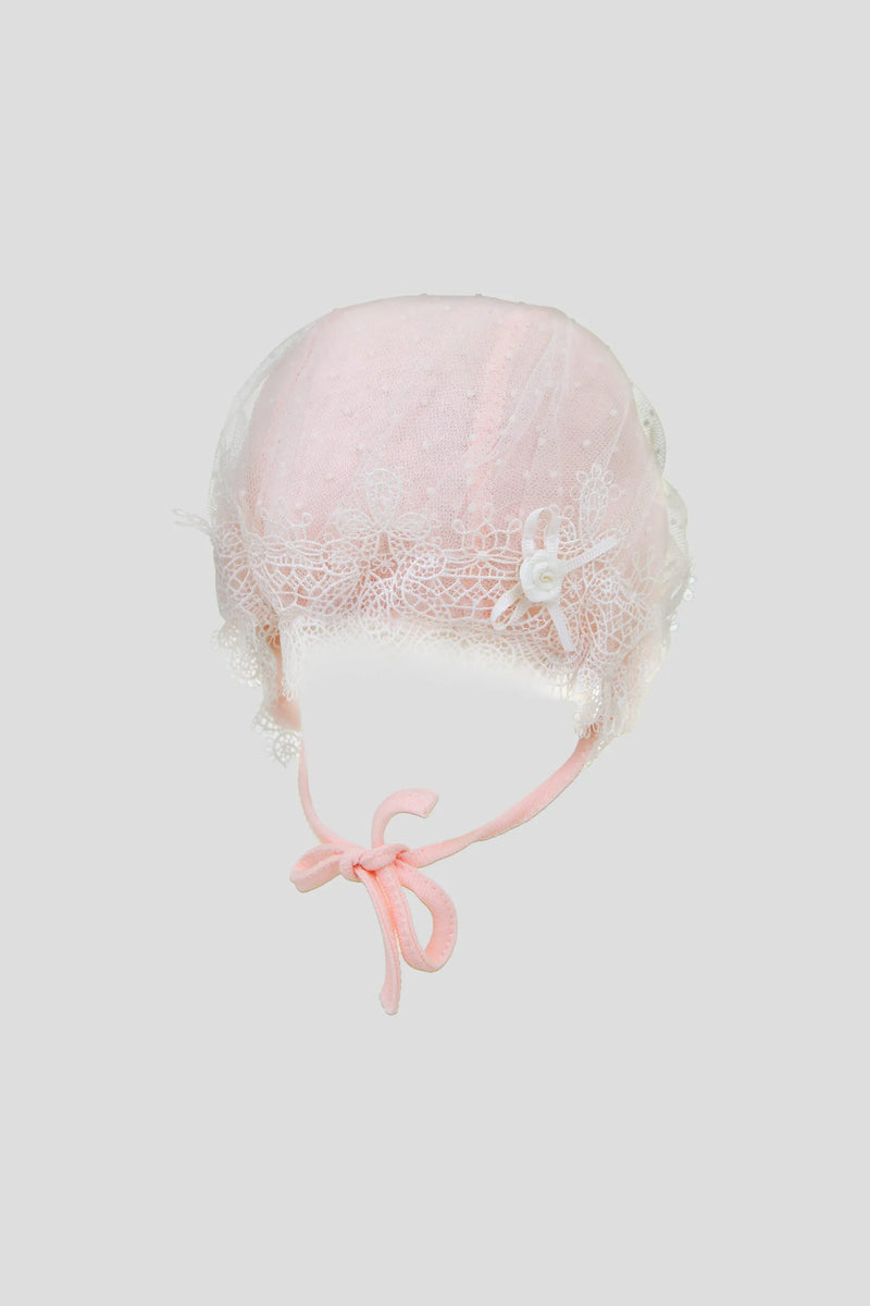 Elegant Princess Set with French laces, pink
