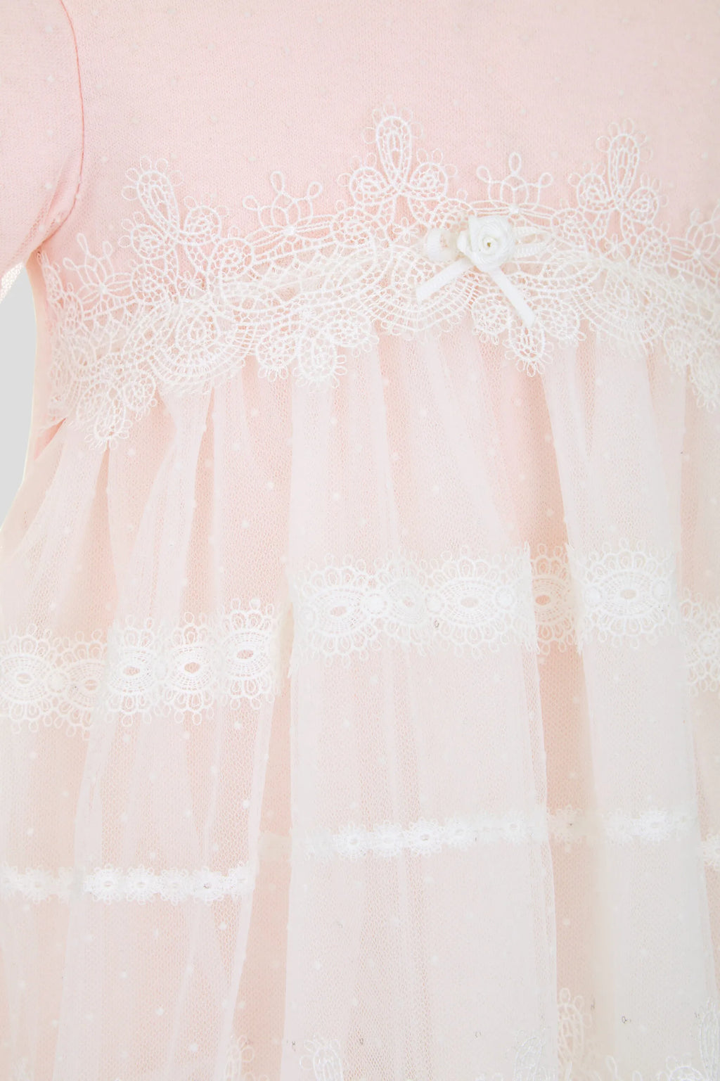 Elegant Princess Set with French laces, pink