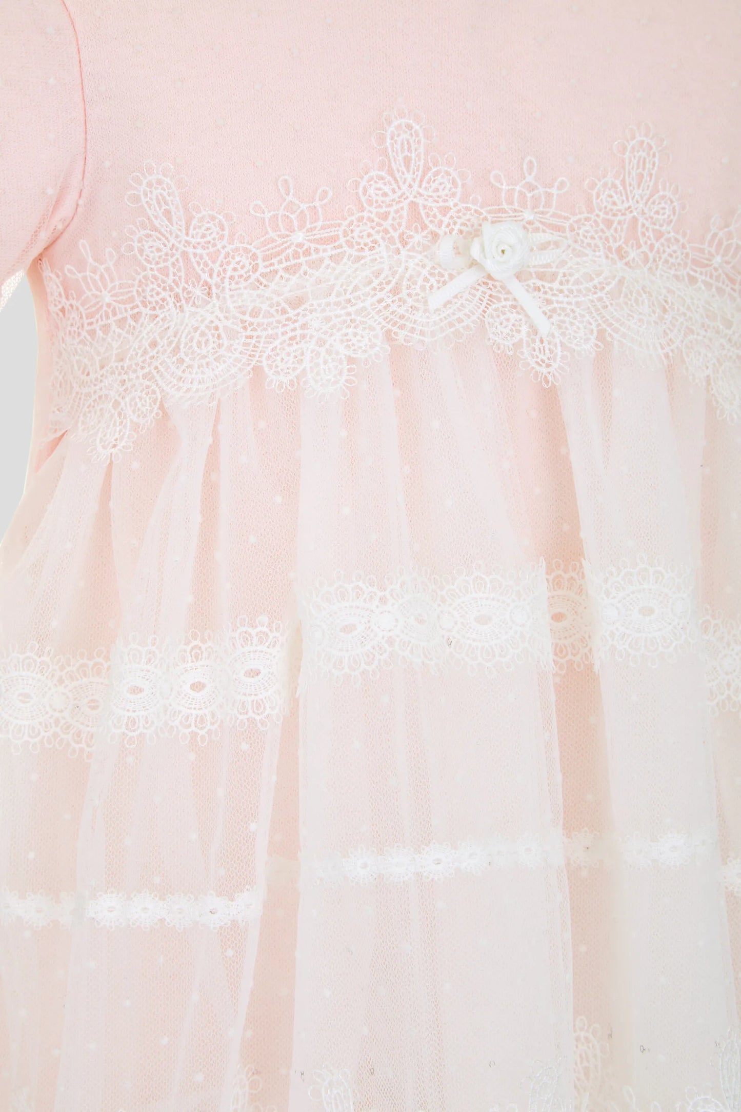 Elegant Princess Set with French laces, pink
