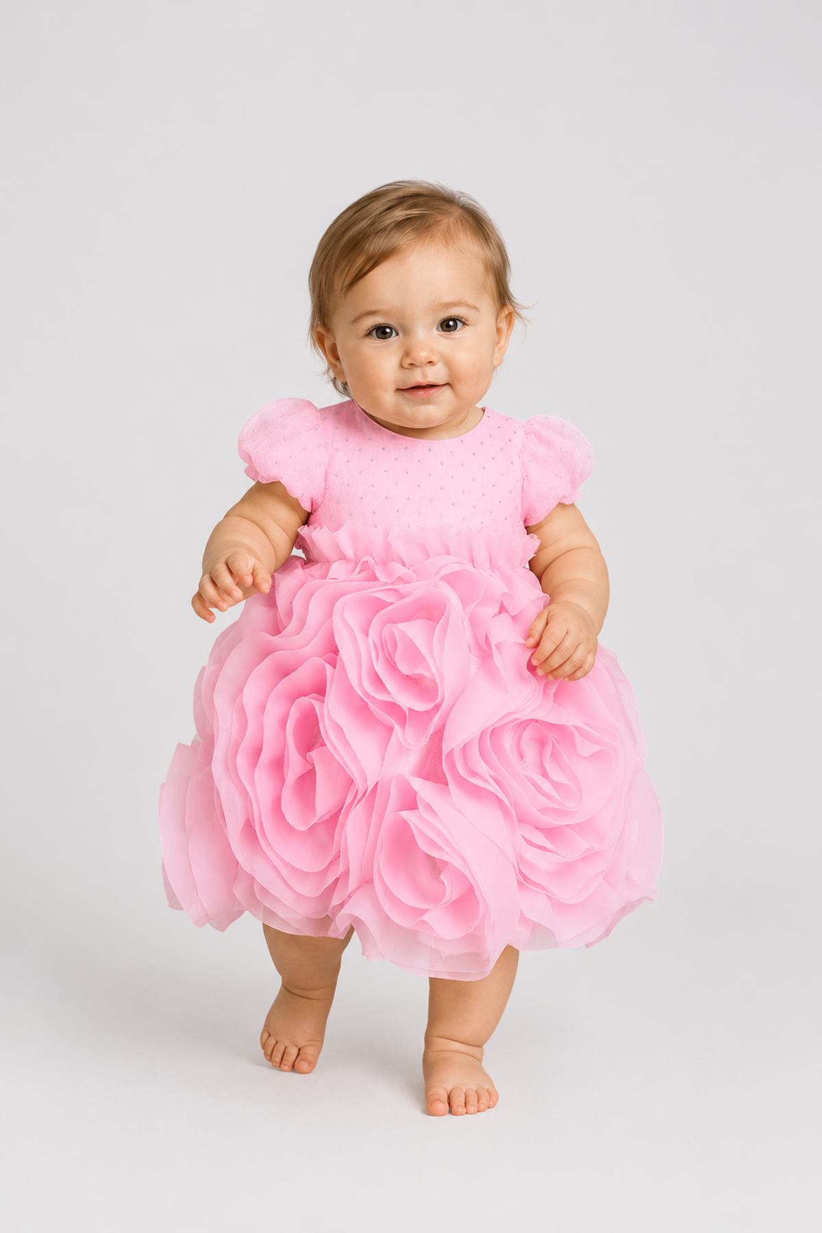 3D Flowers Skirt Dress