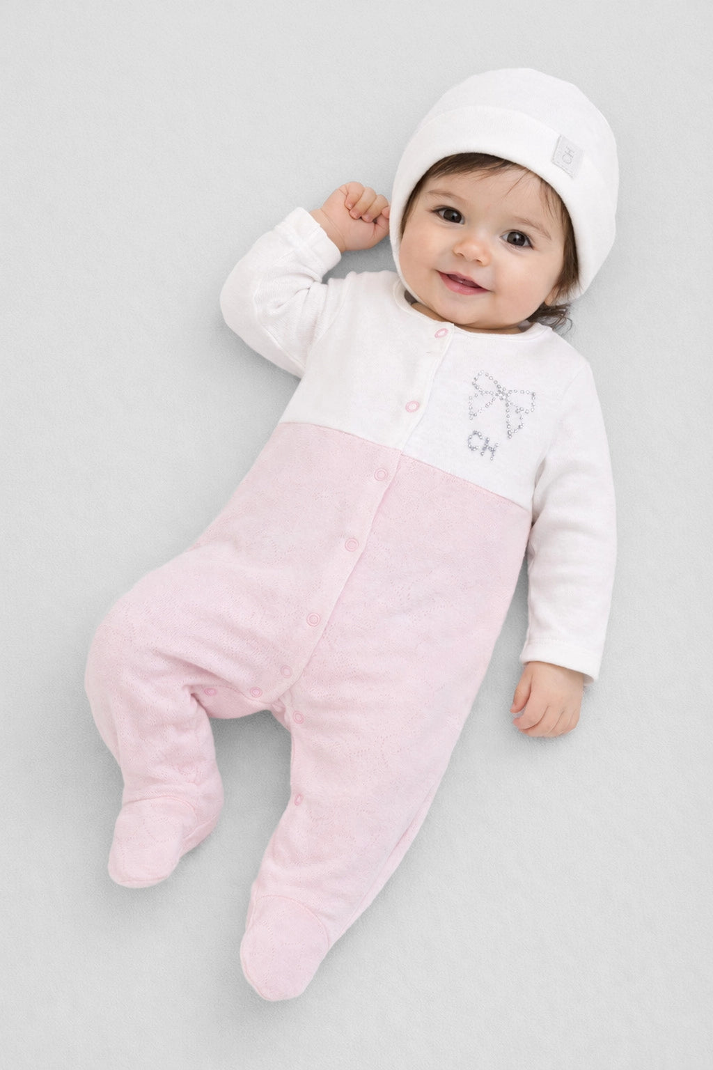 Smart Set for Baby Girl, pink/ecru