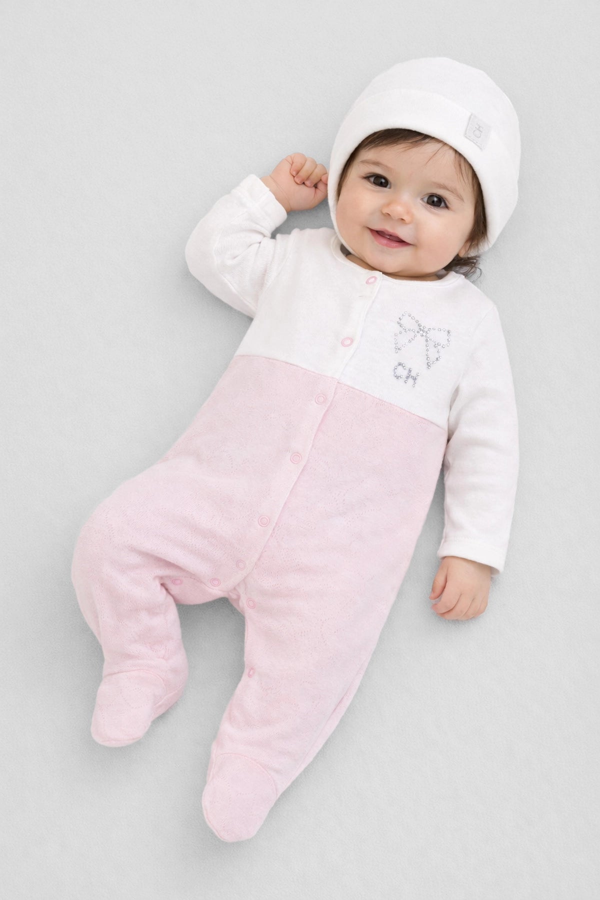 Smart Set for Baby Girl, pink/ecru