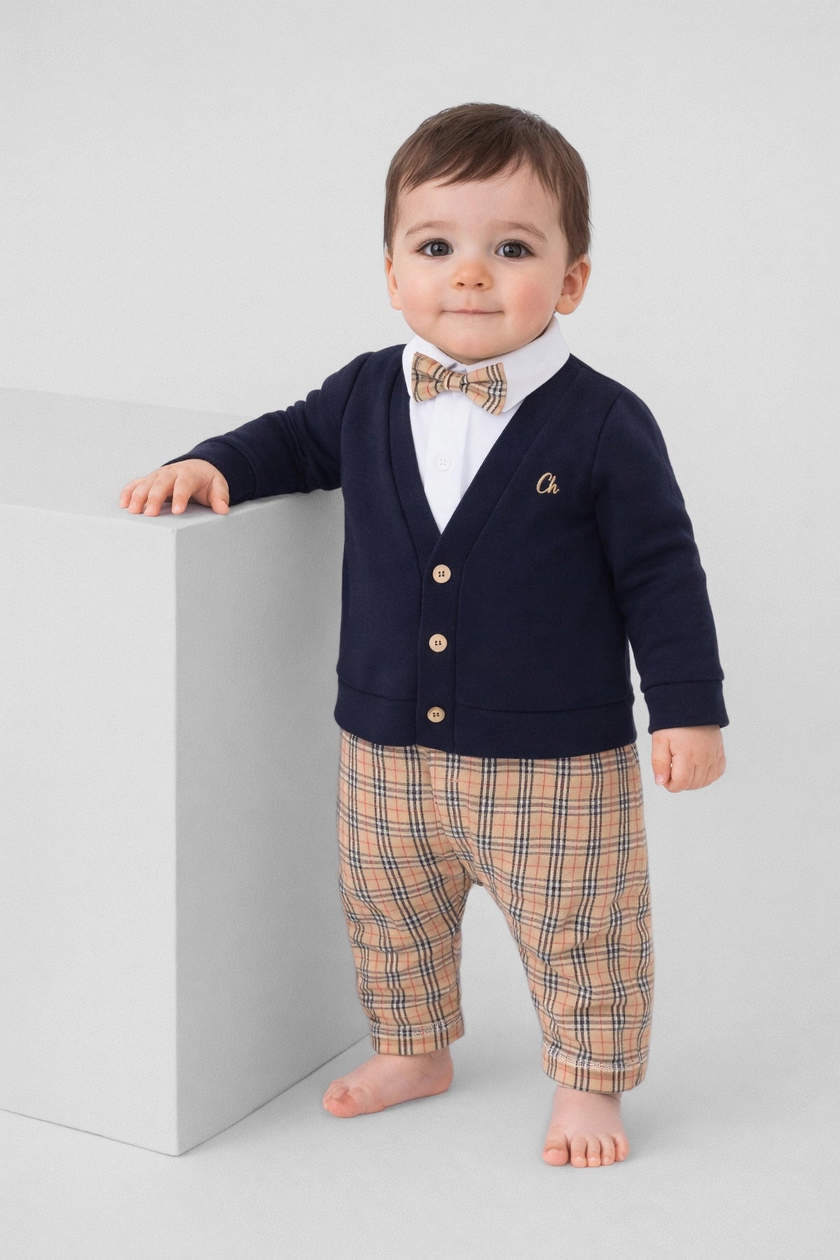 Cotton Bow Detail Coverall