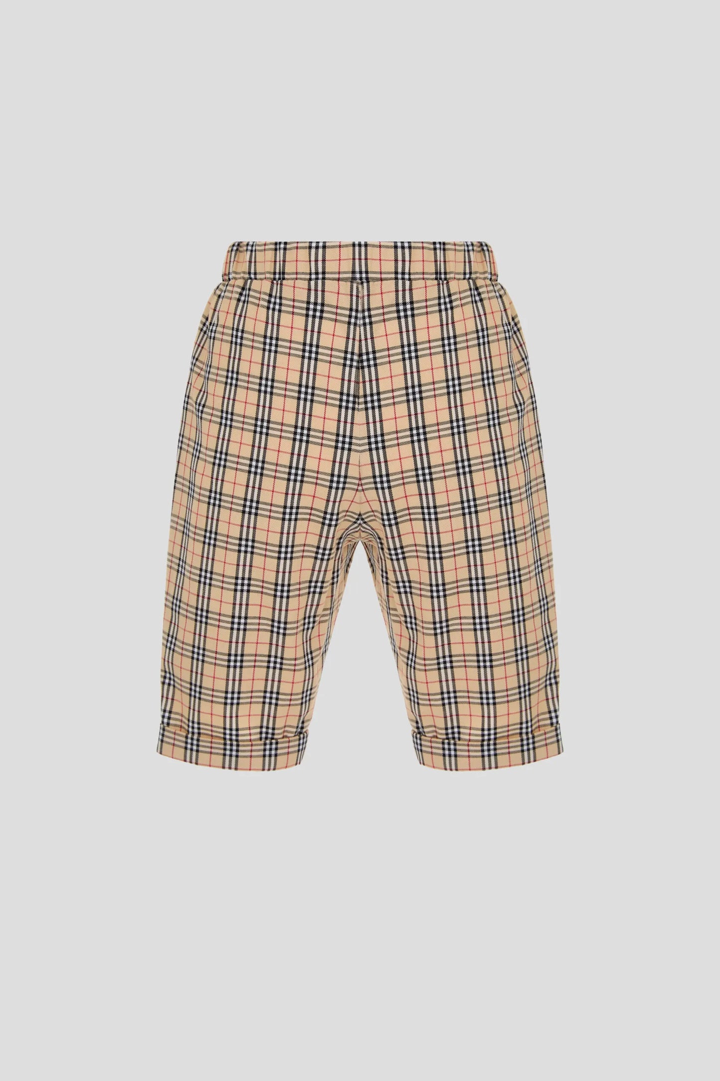 Elegant set (bodysuit and pants), ecru / check