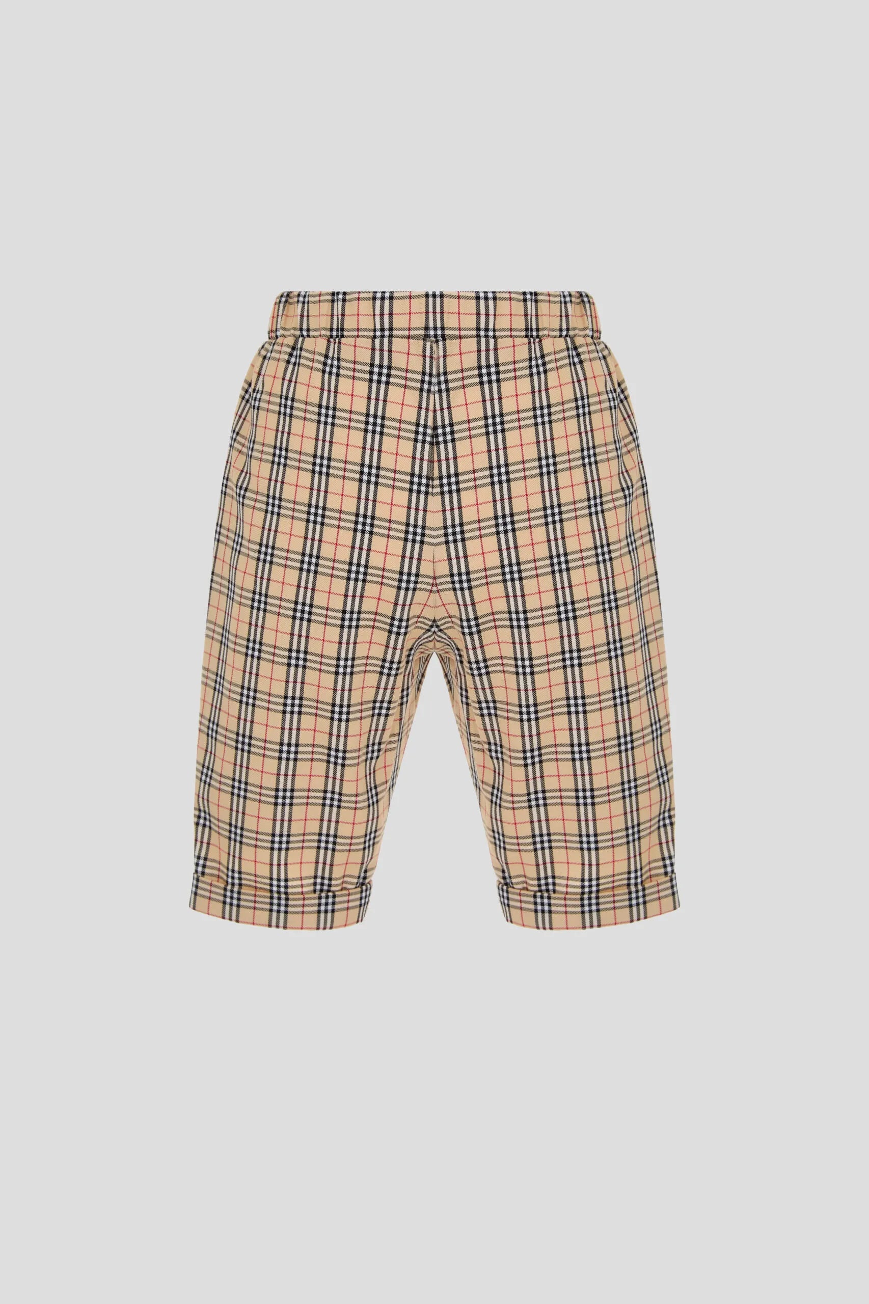 Elegant set (bodysuit and pants), ecru / check