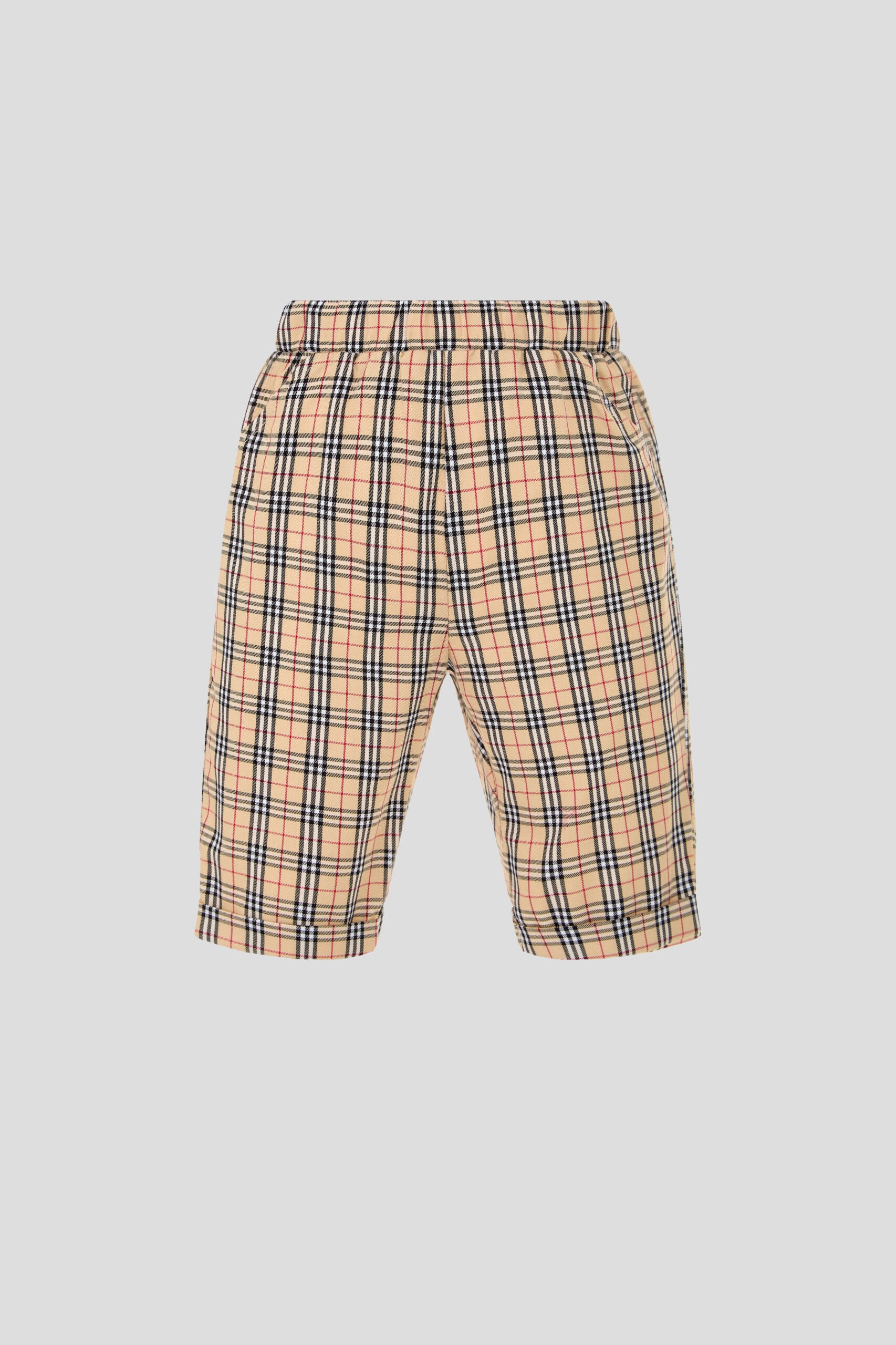 Elegant set (bodysuit and pants), ecru / check