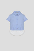 Elegant Bodysuit, striped blue