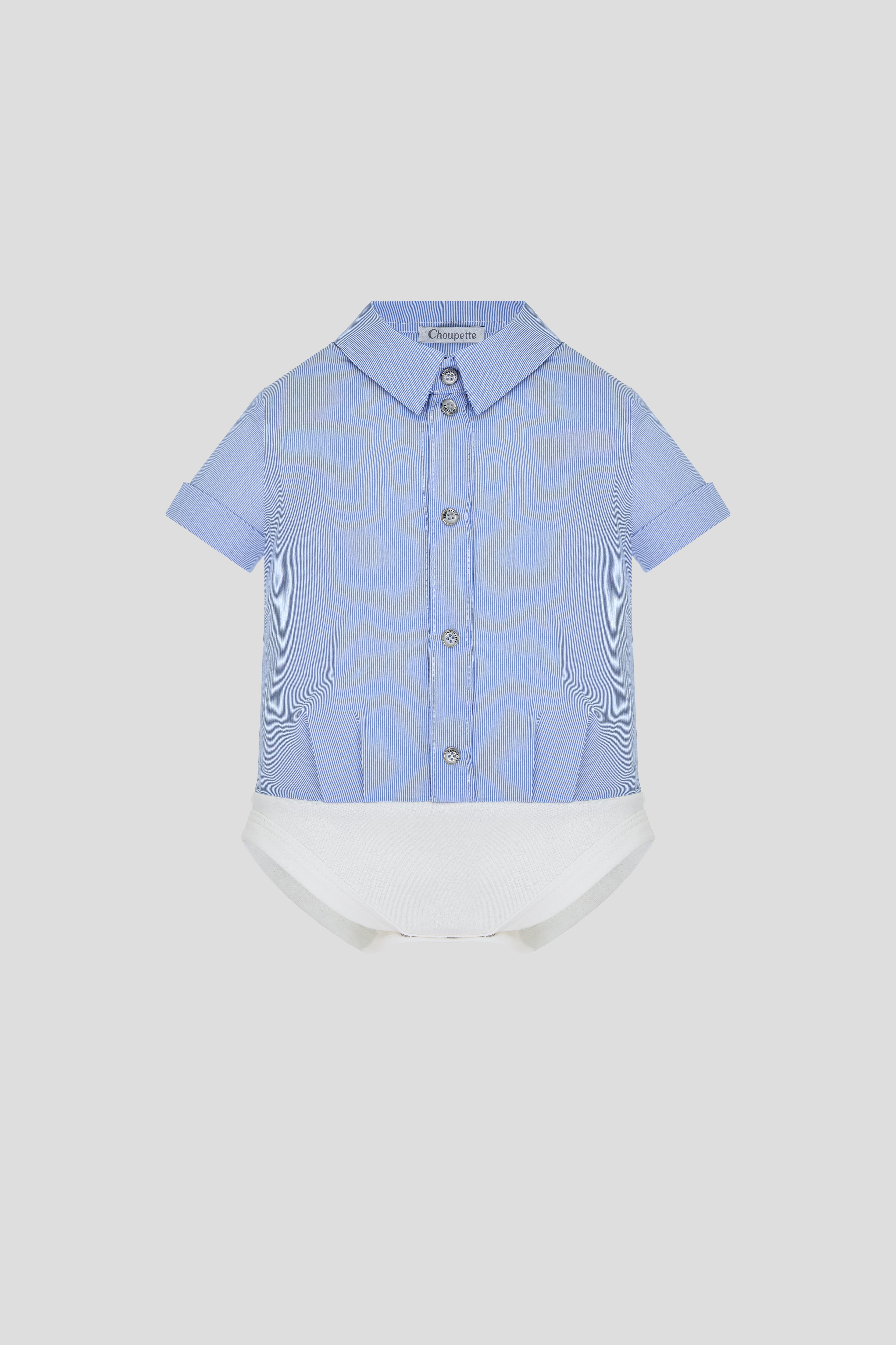 Elegant Bodysuit, striped blue