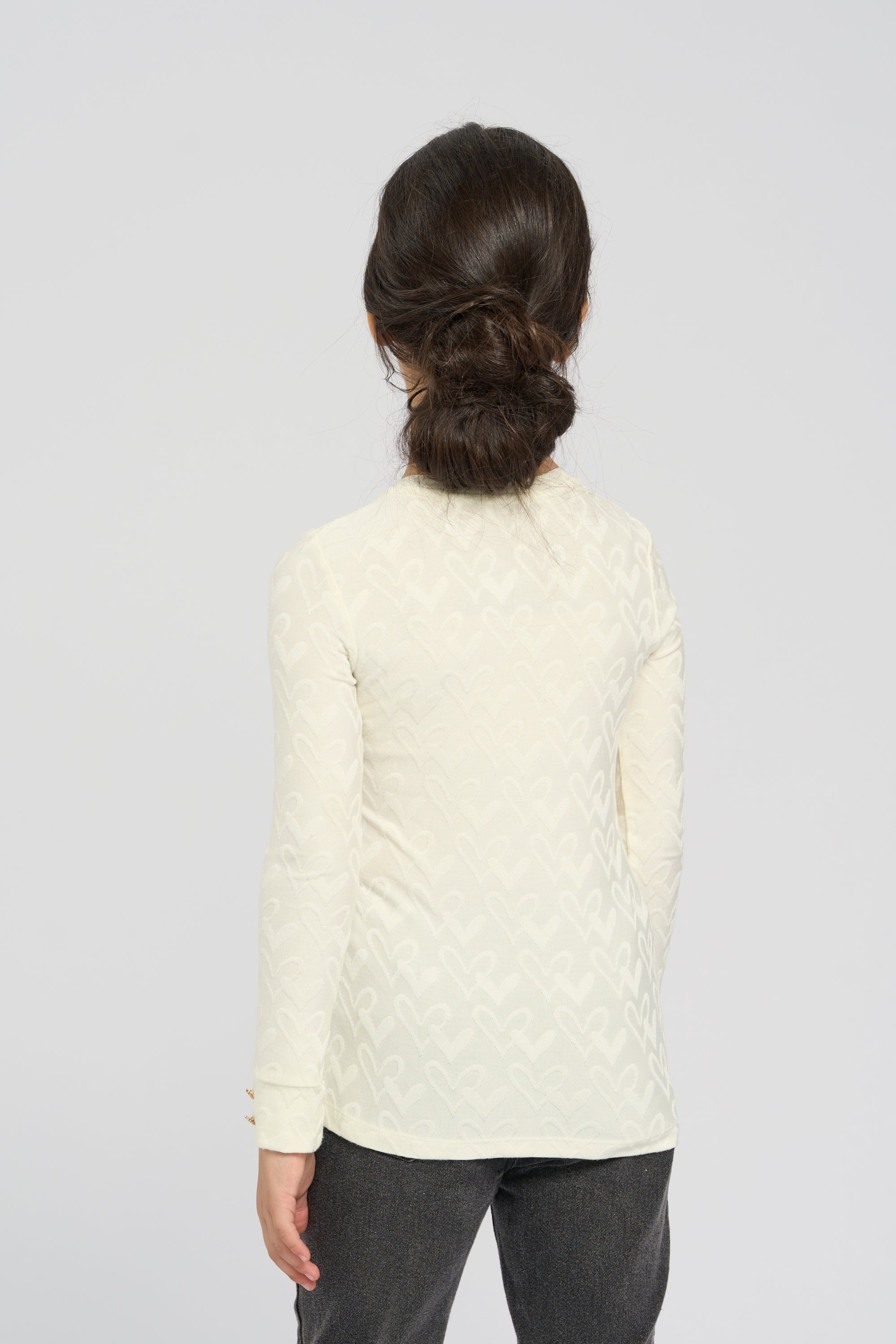 Heart LS Tee, milky