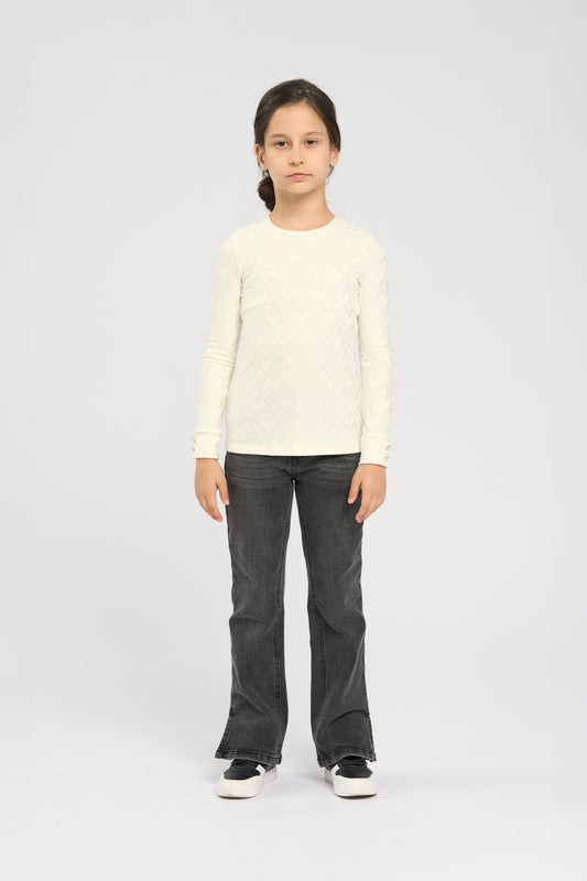 Heart LS Tee, milky