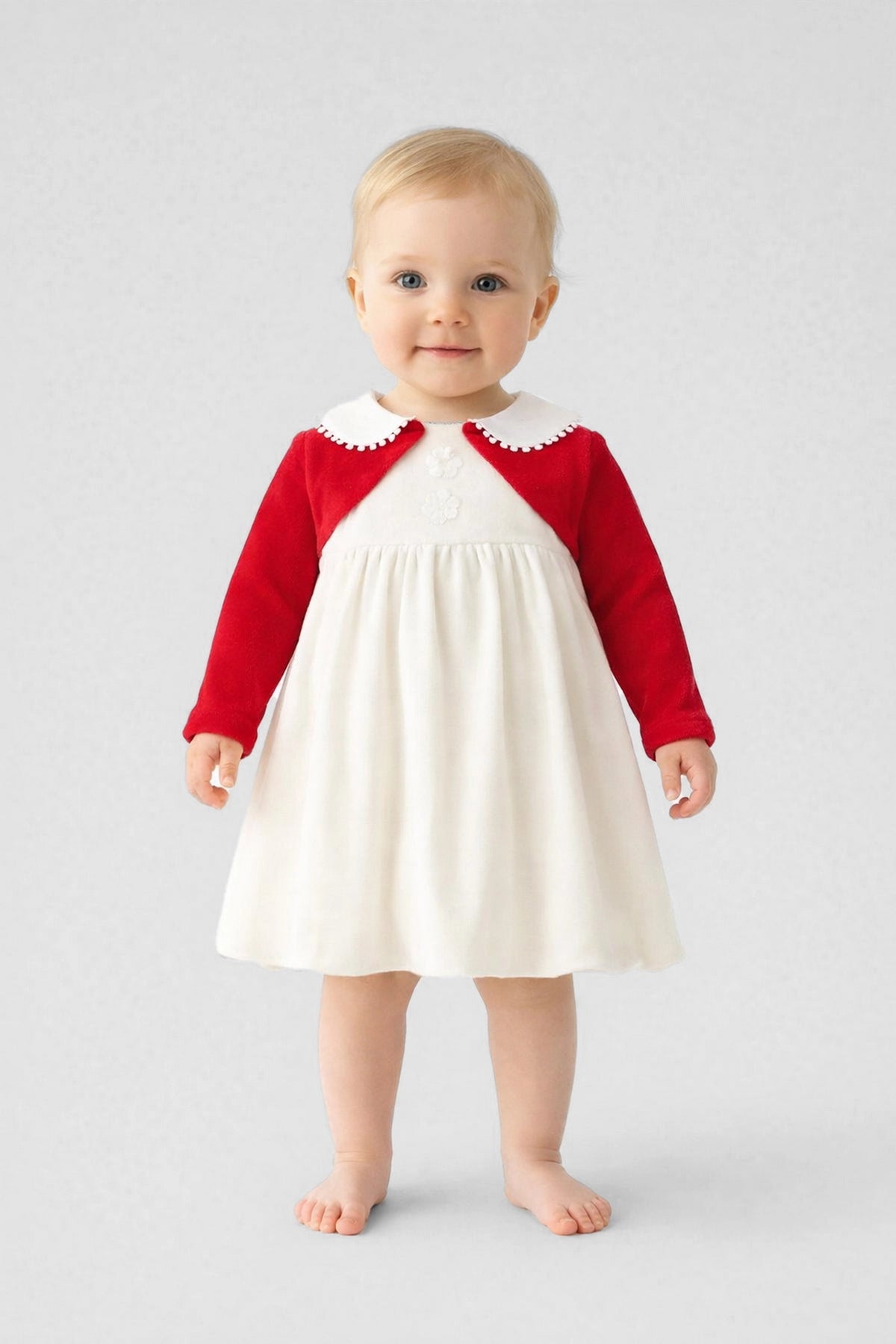 Smart Velour Dress for baby girl