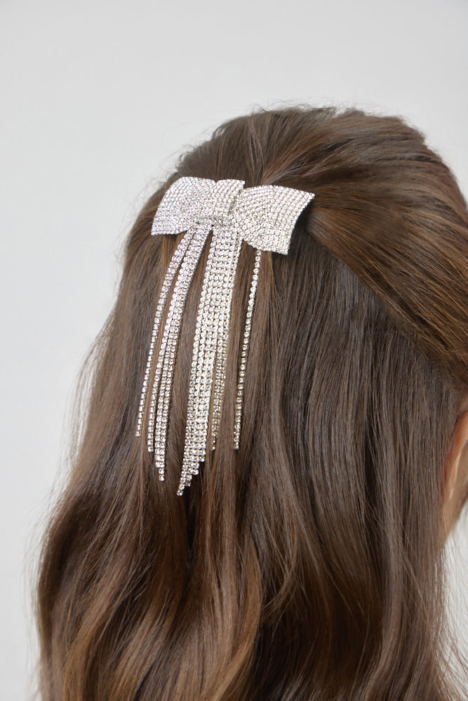 Silver Crystal Bow
