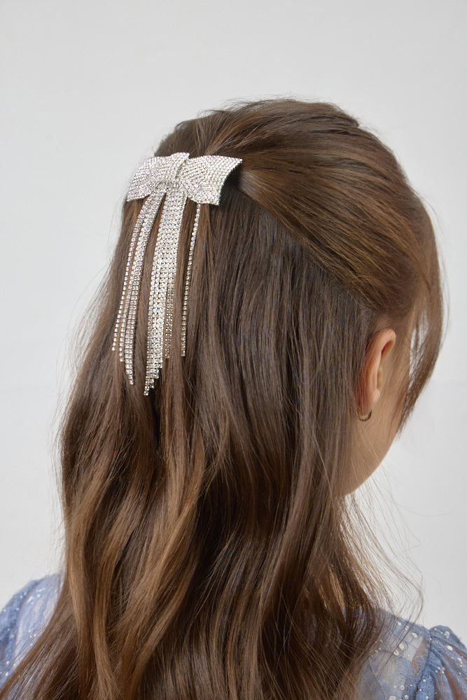 Silver Crystal Bow