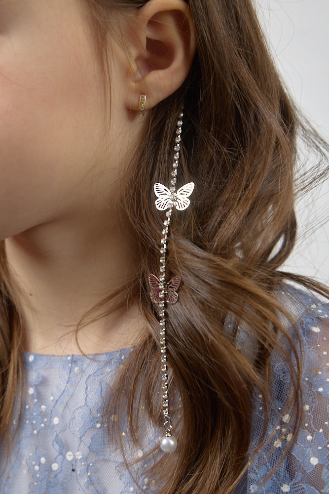 Headband with Beautiful Butterflies, Crystals and Pearls