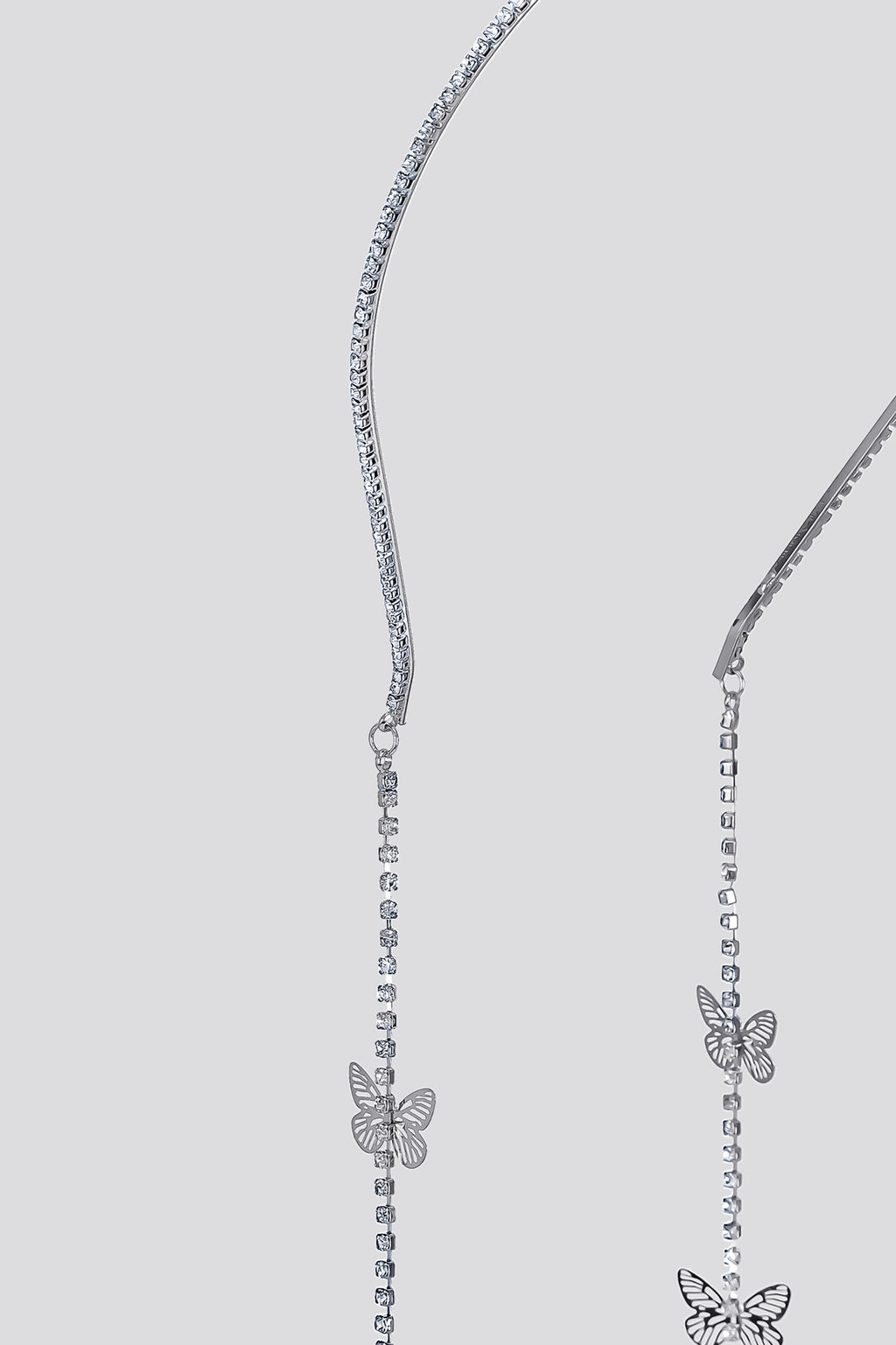 Headband with Beautiful Butterflies, Crystals and Pearls