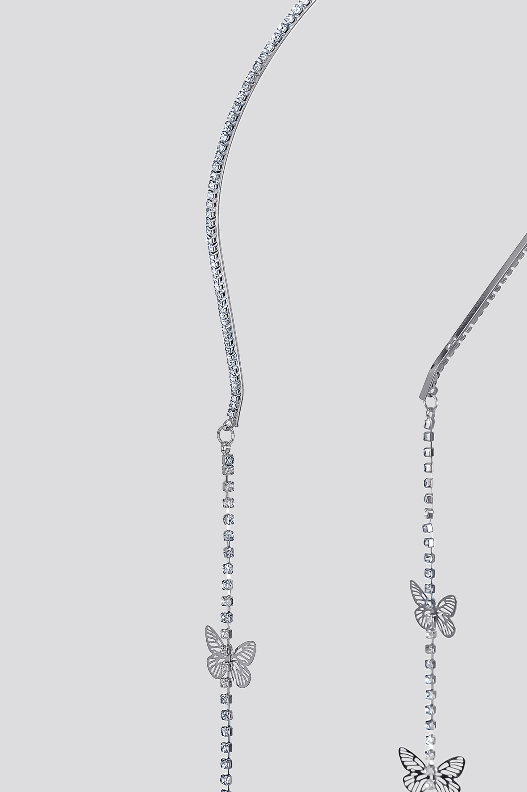 Headband with Beautiful Butterflies, Crystals and Pearls