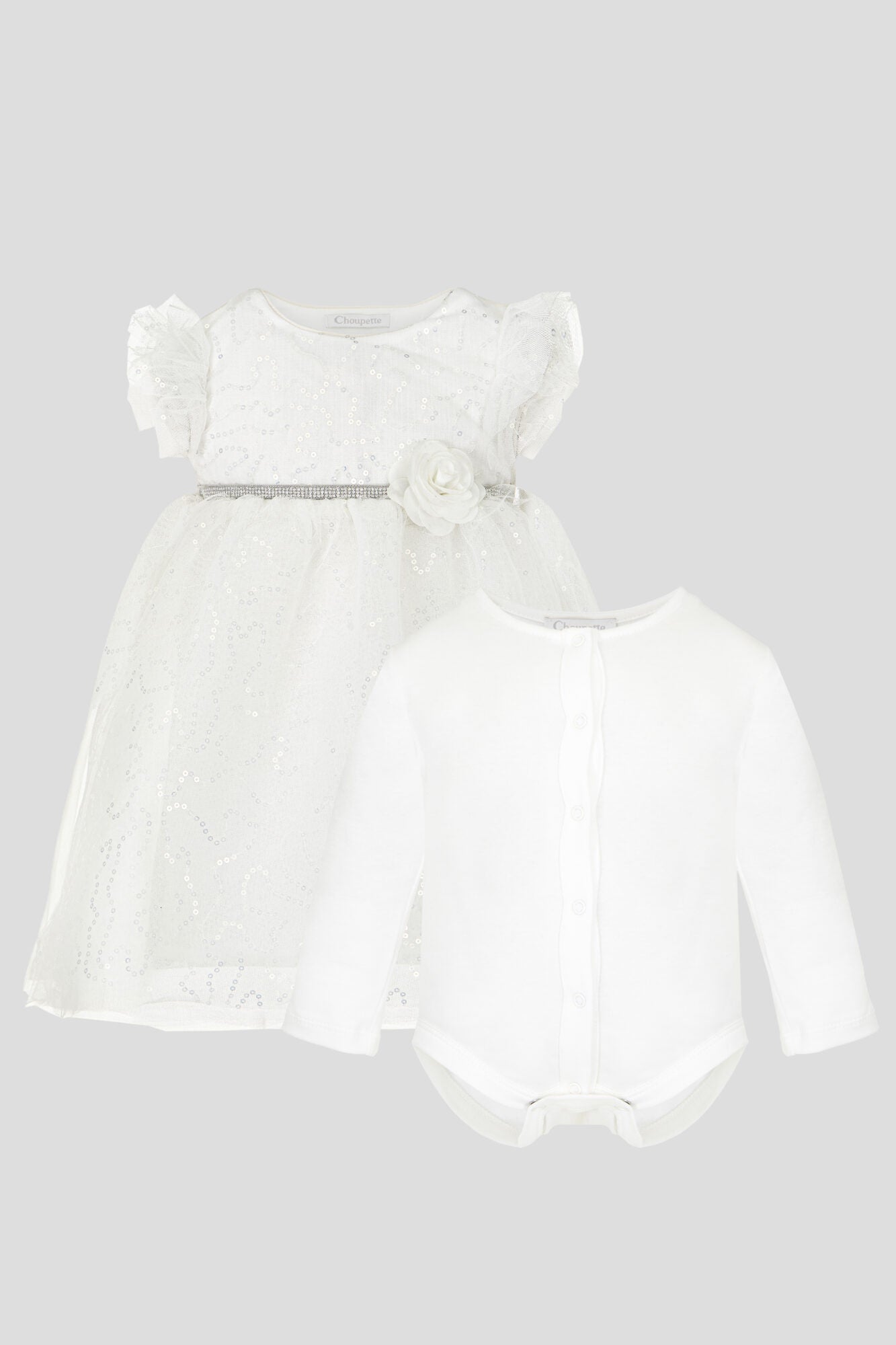 Beautiful White Dress with Bodysuit