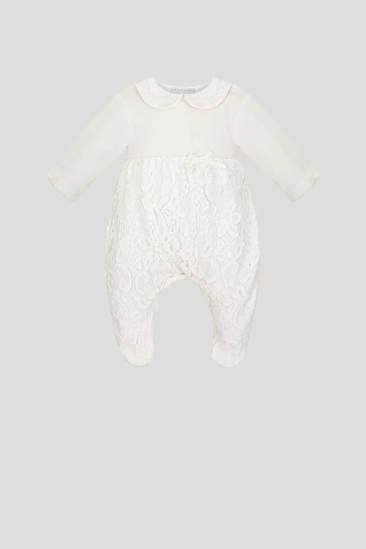 Gentle Lace Set "Ceremony" (overall and bonnet)born baby girl