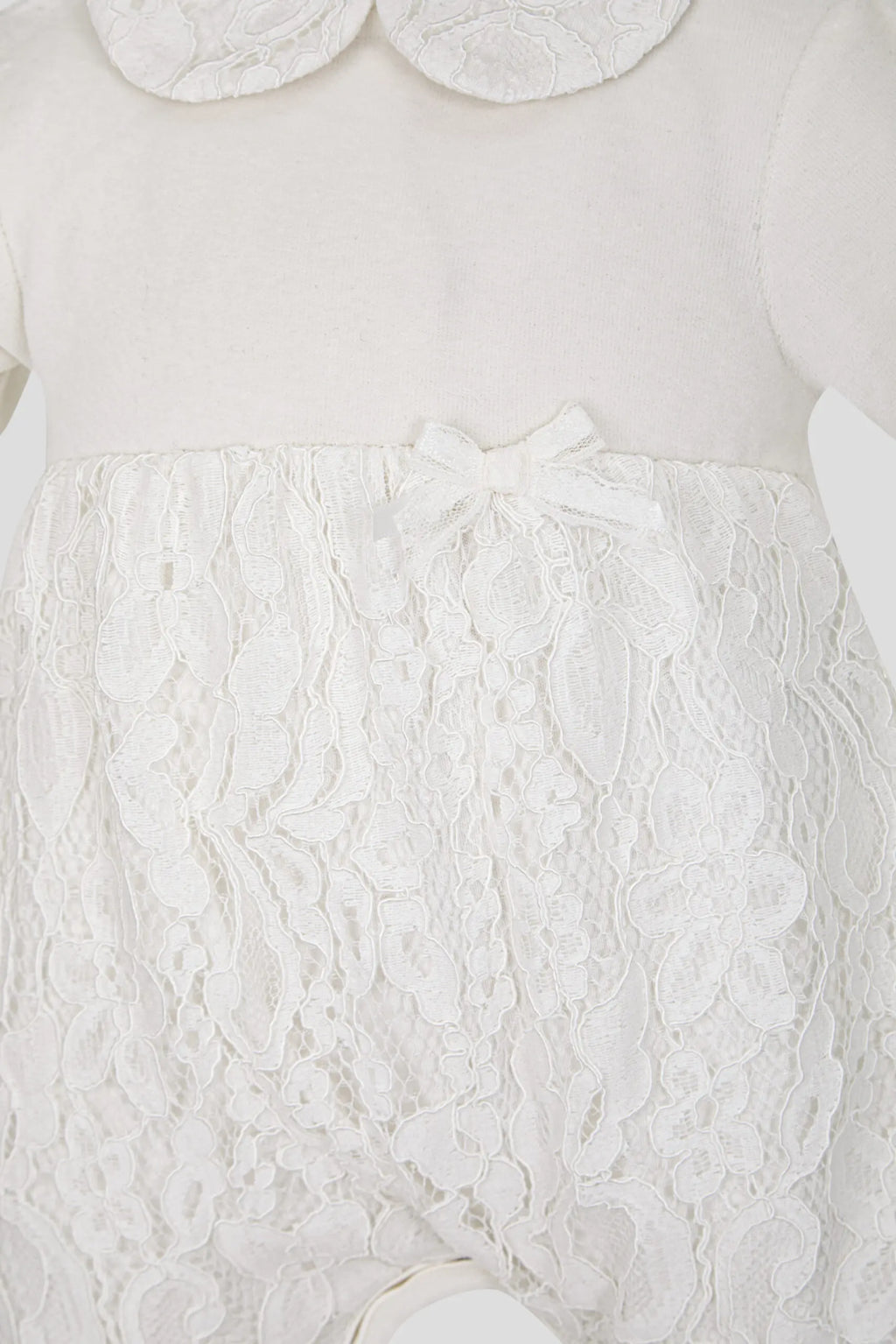 Gentle Lace Set "Ceremony" (overall and bonnet)born baby girl