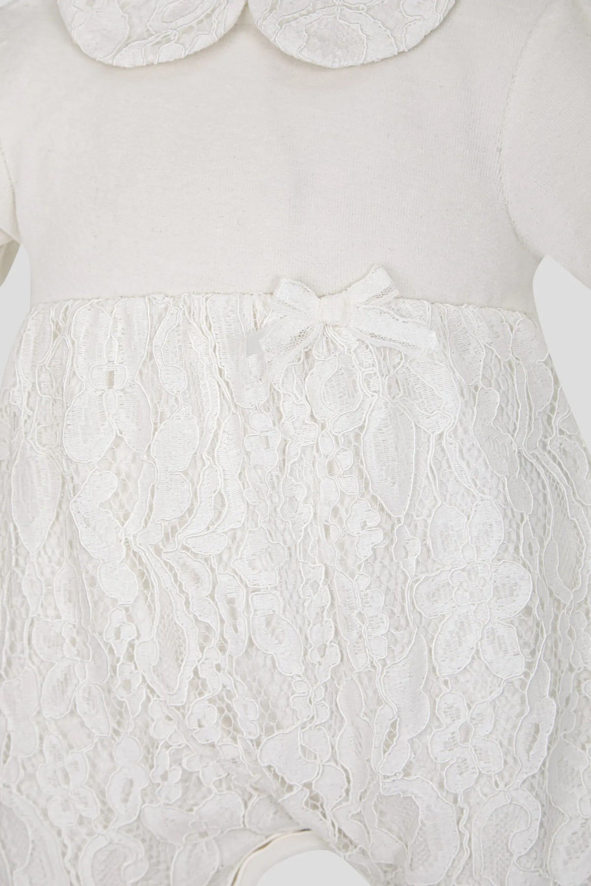 Gentle Lace Set "Ceremony" (overall and bonnet)born baby girl