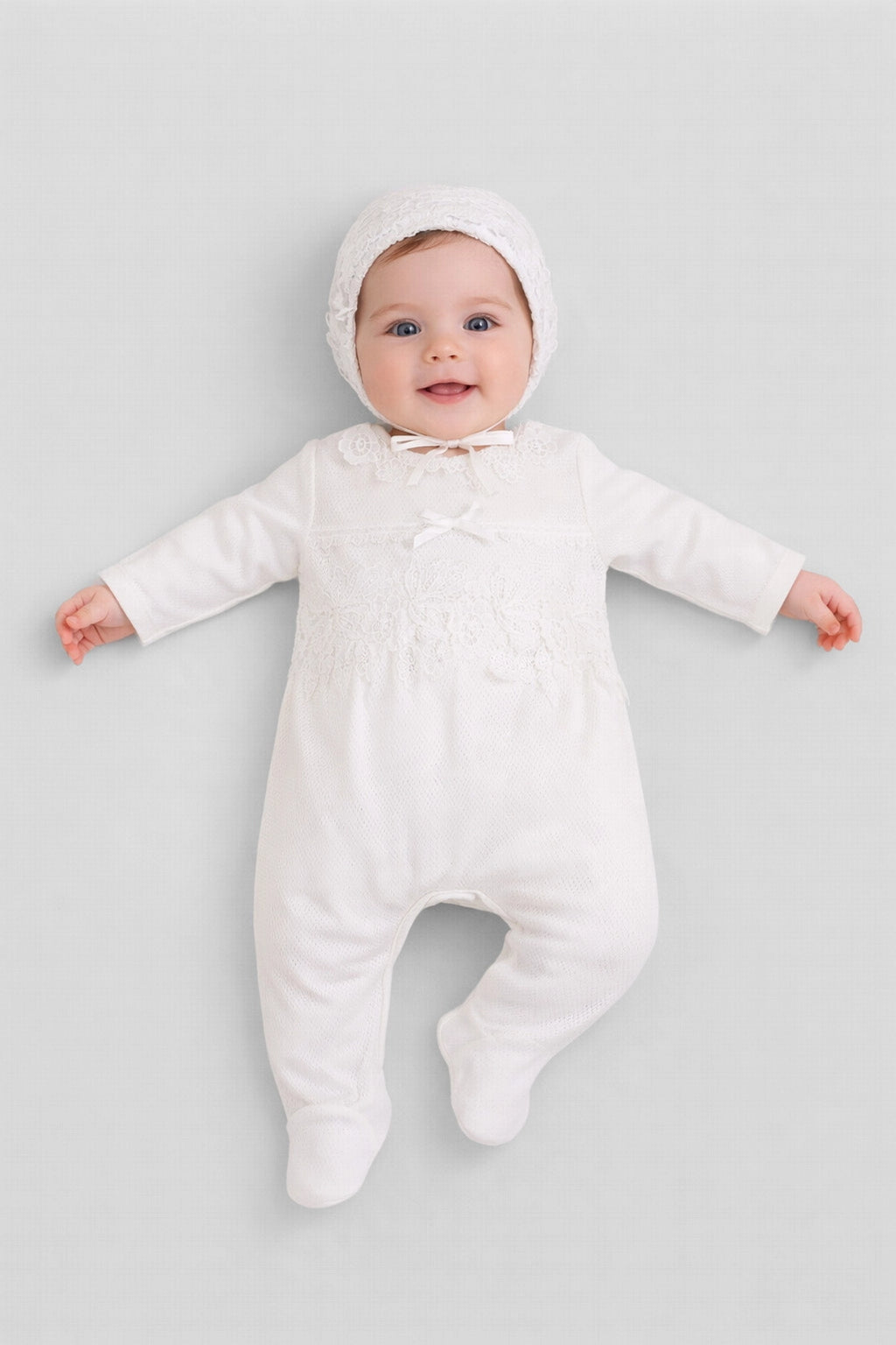 Gift Set (overall and bonnet) for baby girl