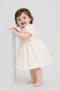 Ivory Rhinestone Bow Dress & Shorts Set