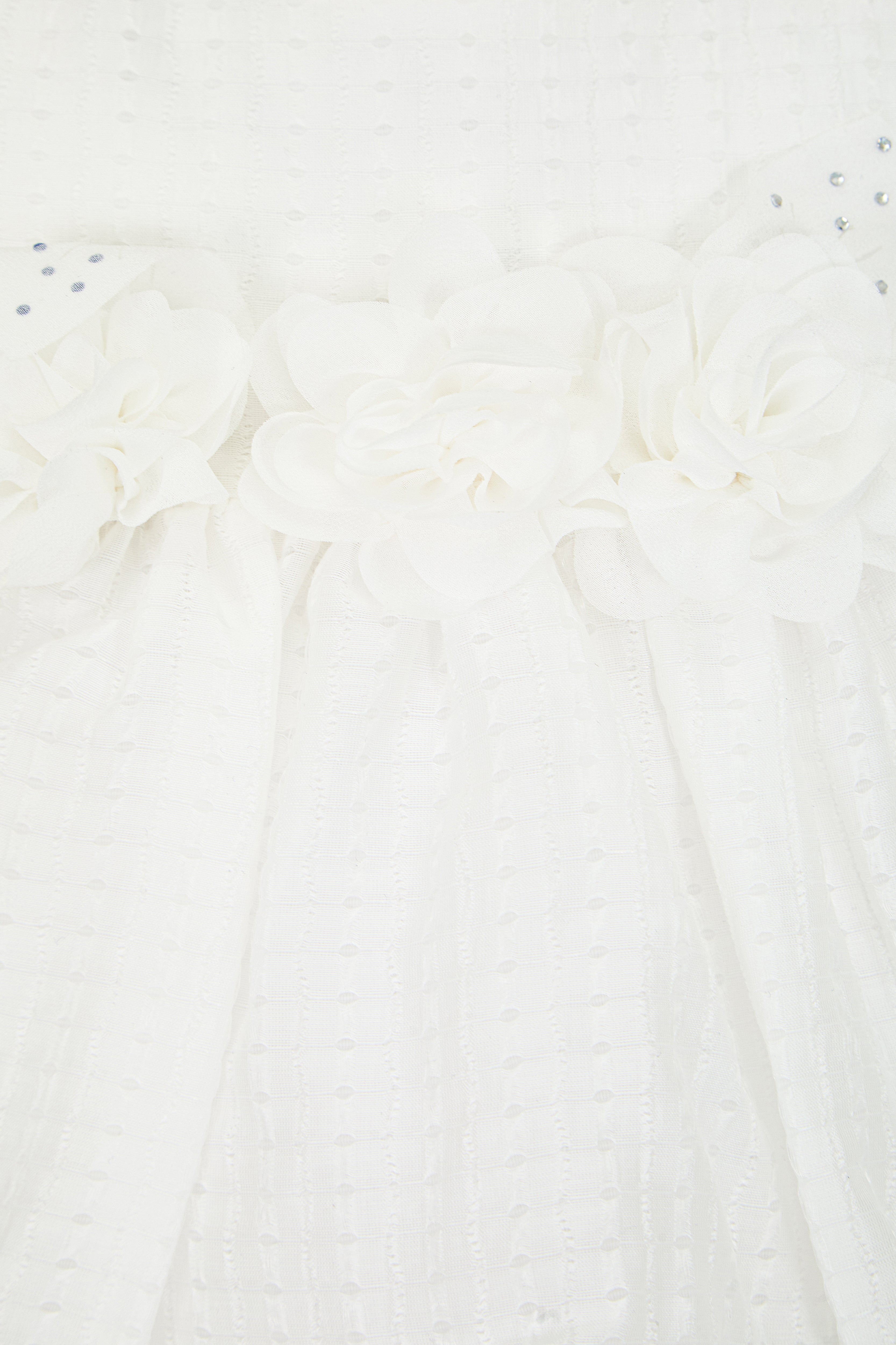 Beautiful Special Occasion Set (overall dress and bonnet), Flower-decorated for newborn