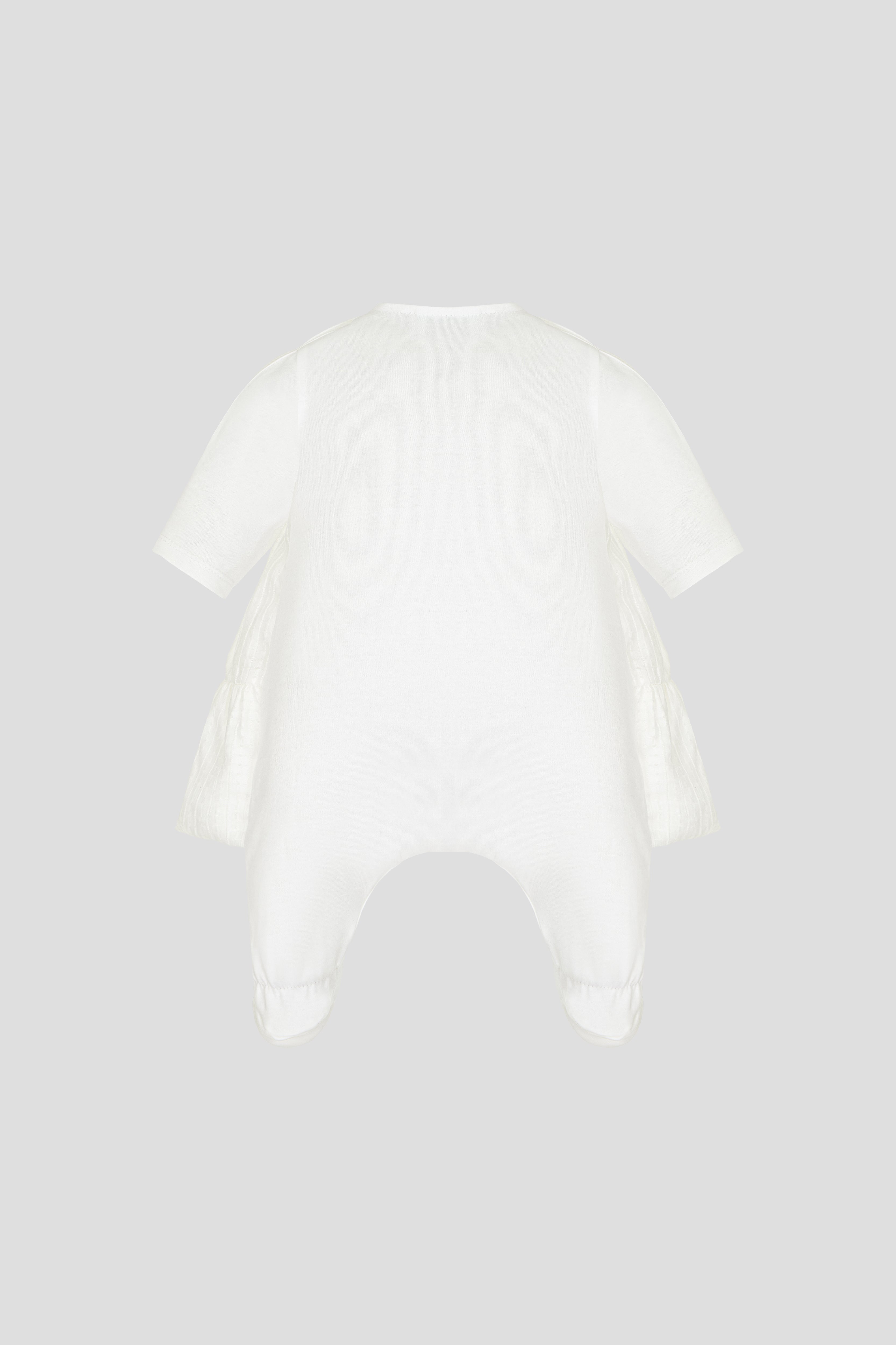 Beautiful Special Occasion Set (overall dress and bonnet), Flower-decorated for newborn