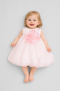 3D Flowers Decorated Dress for baby girl