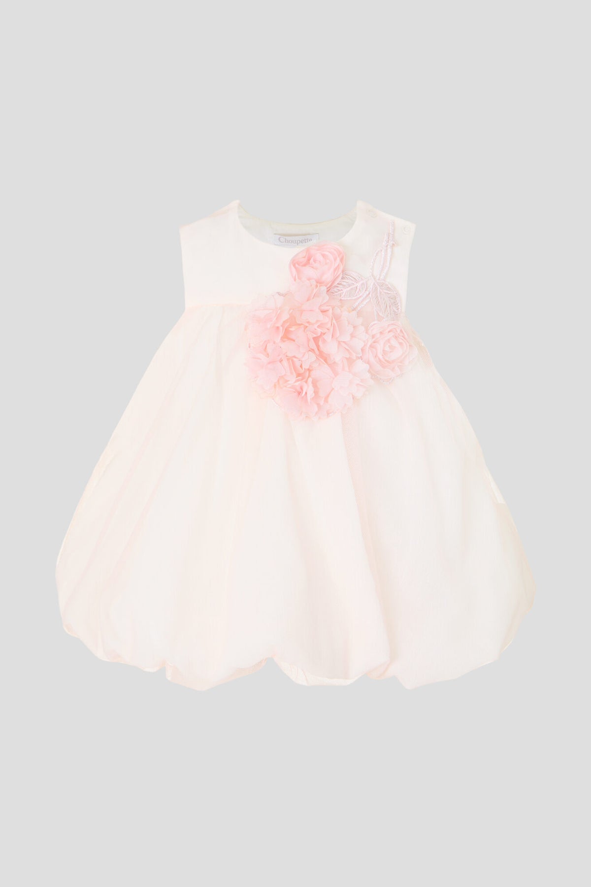 3D Flowers Decorated Dress for baby girl