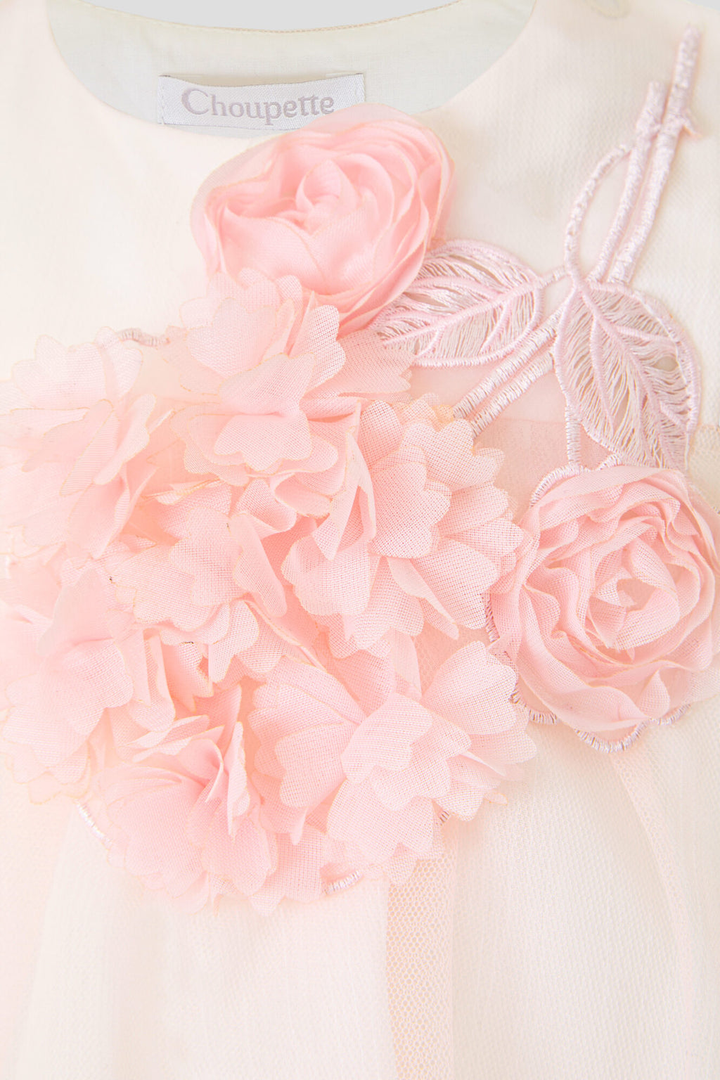 3D Flowers Decorated Dress for baby girl
