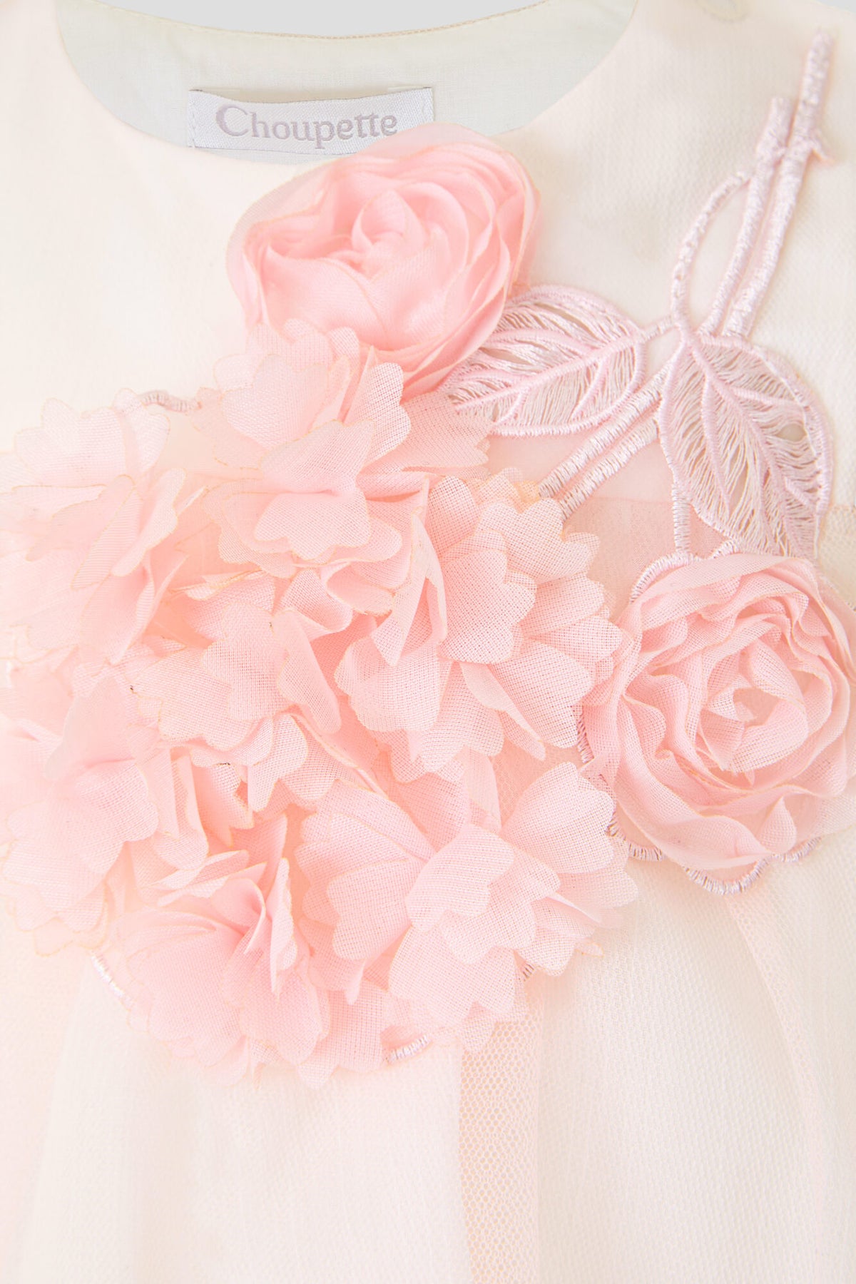 3D Flowers Decorated Dress for baby girl