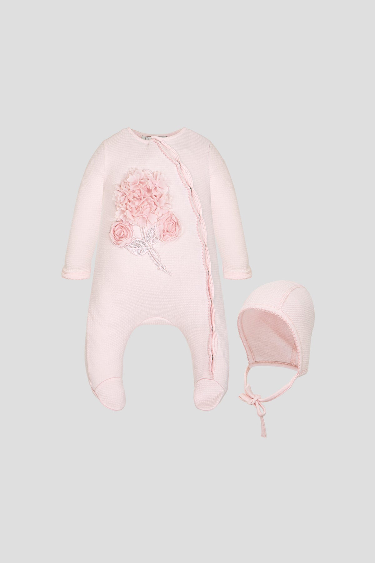 Smart Gift Set for newborn baby girl (overall and bonnet)